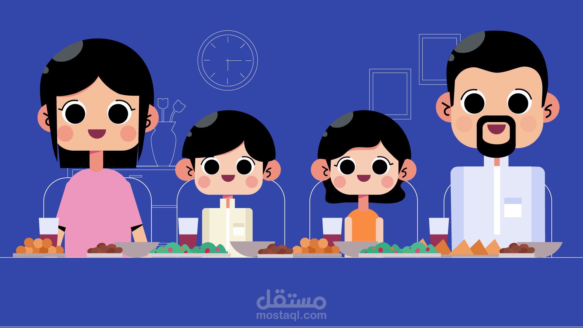اعلان فيديو بطابع كرتوني (رمضان)