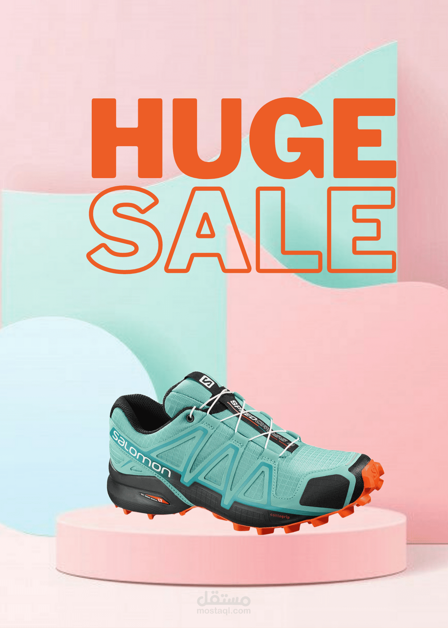 تصميم خلفية لمنتجات أحذية لمتجر إلكتروني