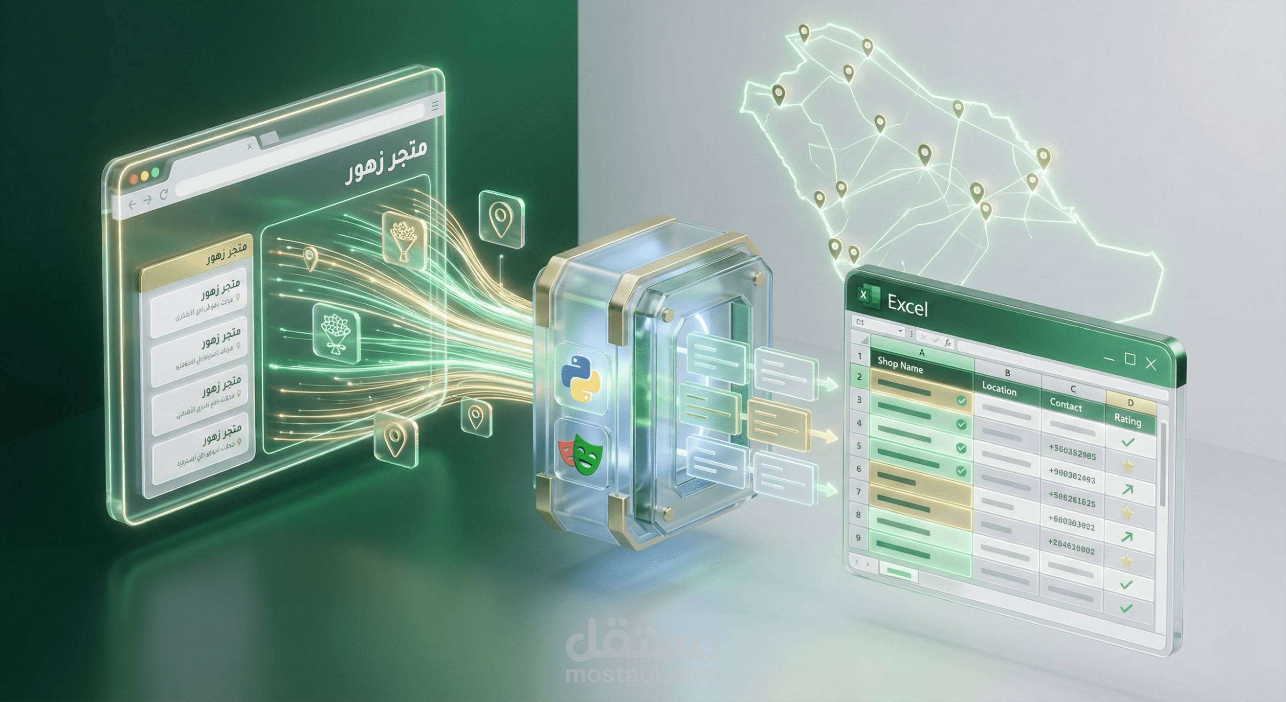 استخراج وتنظيف بيانات أكثر من 3900 سجل تجاري (KSA) باستخدام Playwright