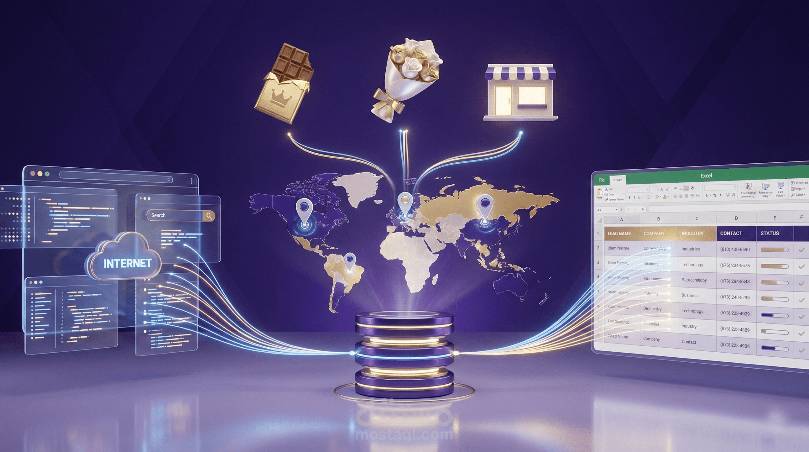 استخراج بيانات القطاعات التجارية وتوليد القوائم البيعية (Lead Generation) - قطاع التجزئة بالسعودية