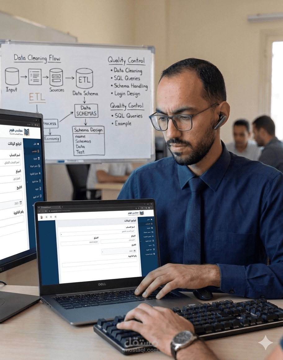 إدخال بيانات الوظائف على منصة محاسب هوم بدقة عالية وتنظيم احترافي