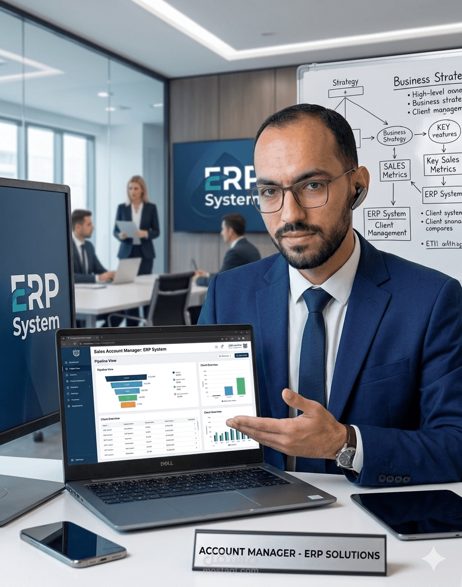 مدير حسابات مبيعات خبير في أنظمة الـ ERP وحلول إدارة الشركات