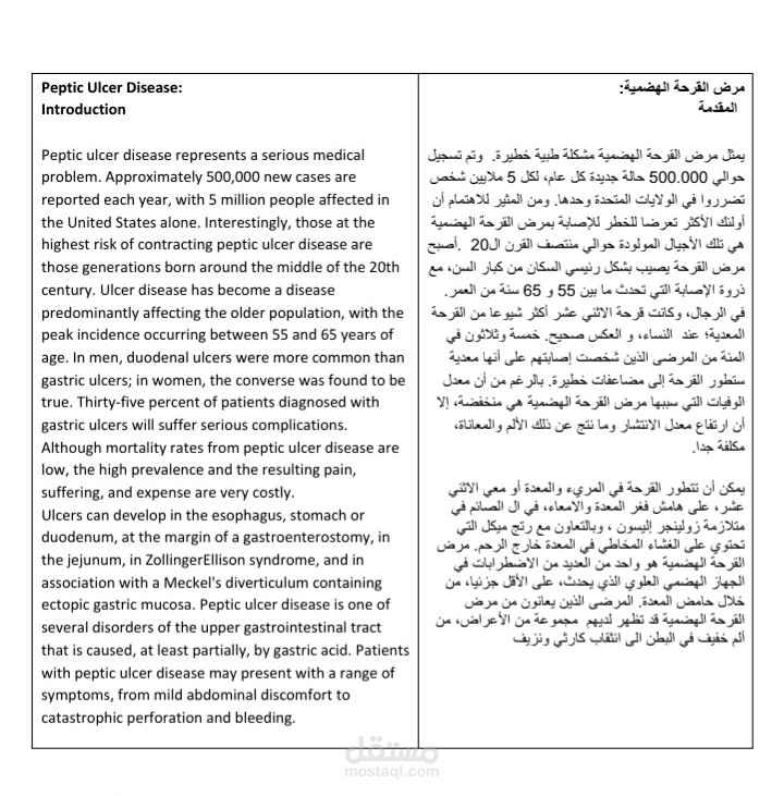 مقتطفات من ترجمة طبية