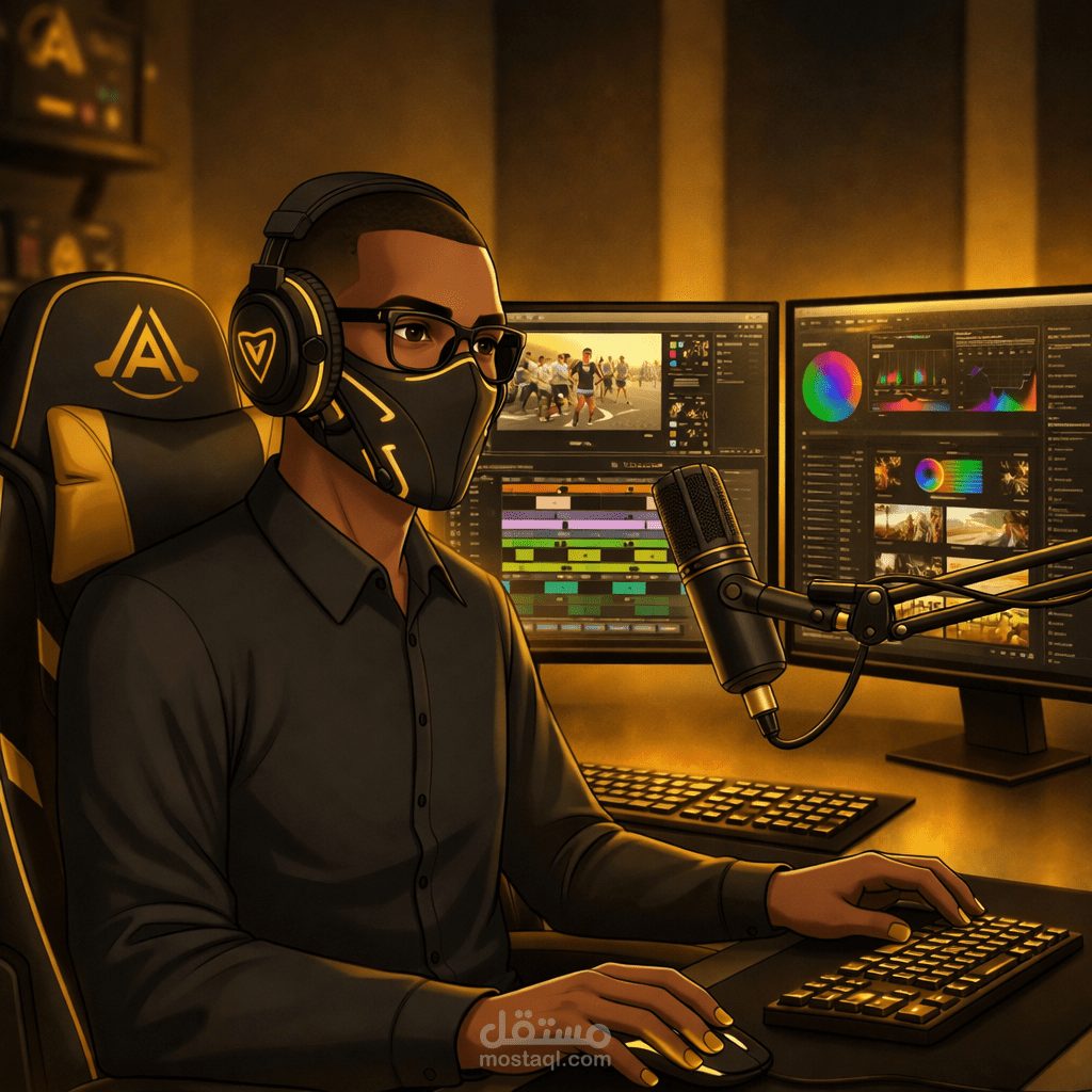 خدمة مونتاج فيديو احترافي تركز على إبراز الحدث، تحويل اللقطات إلى فيديو جذاب وسلس يناسب العرض بالسوشيال ميديا