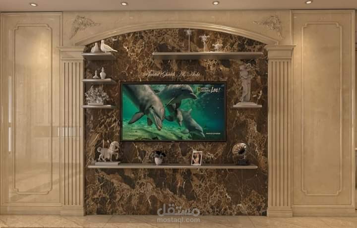 تصميم جدار  كلاسيك