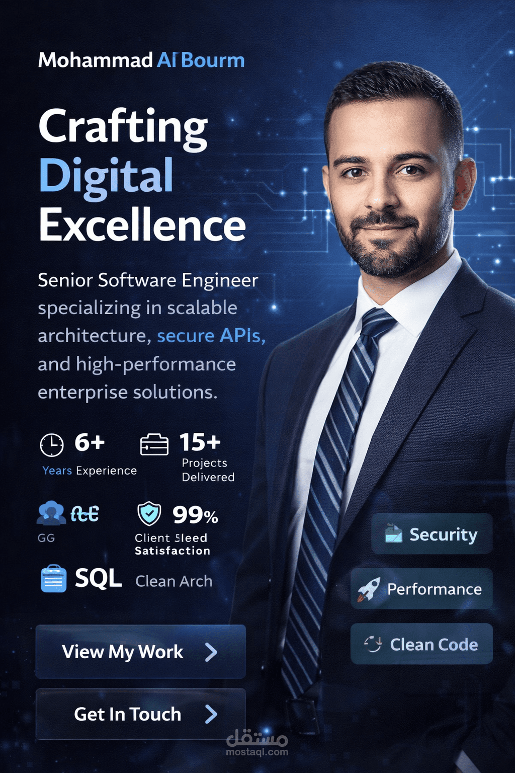 إنشاء موقع بورتفوليو احترافي يعكس خبرتك ويجذب العملاء (Portfolio Website)