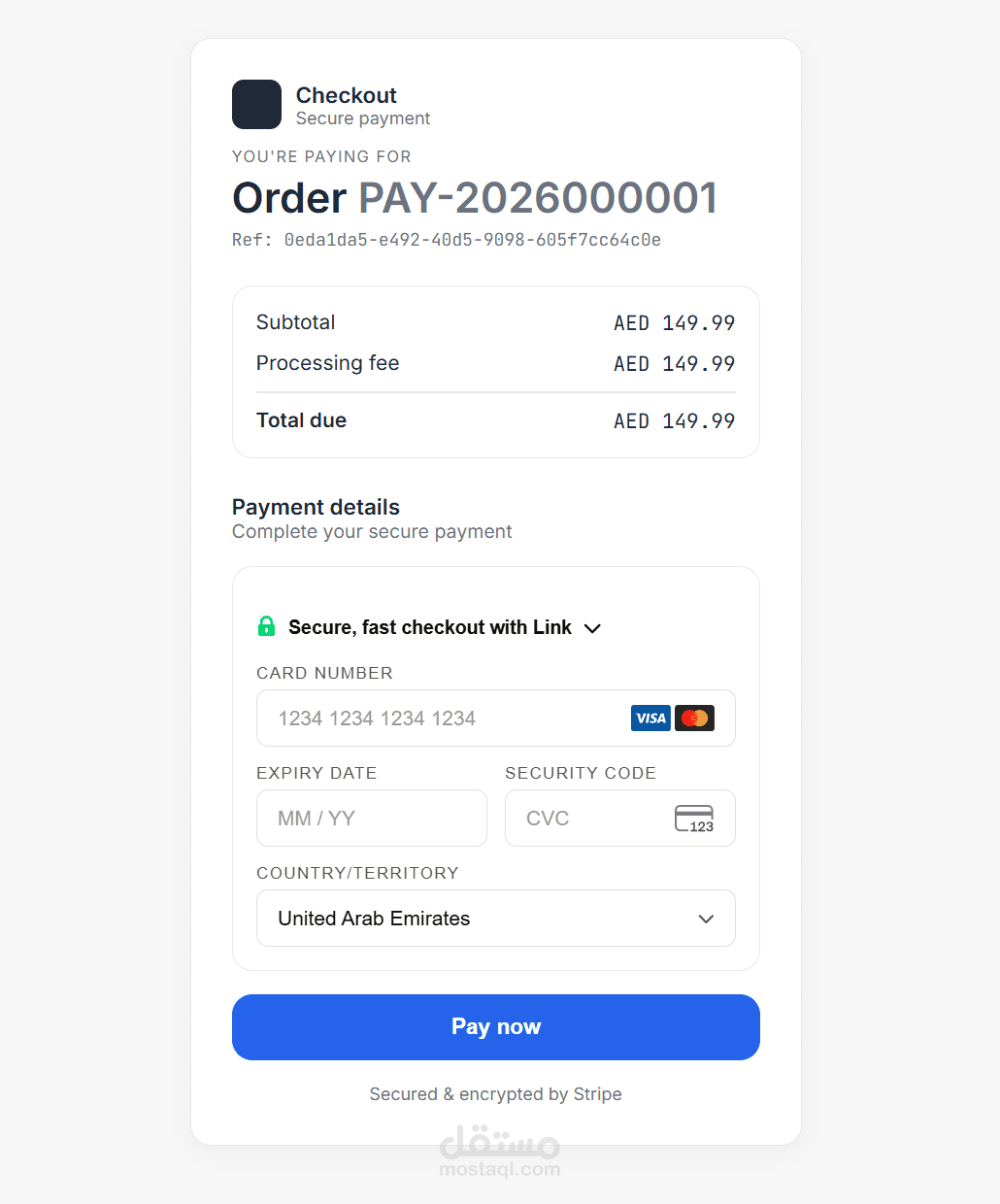 تطوير صفحة دفع احترافية باستخدام Stripe مع تكامل ASP.NET Core
