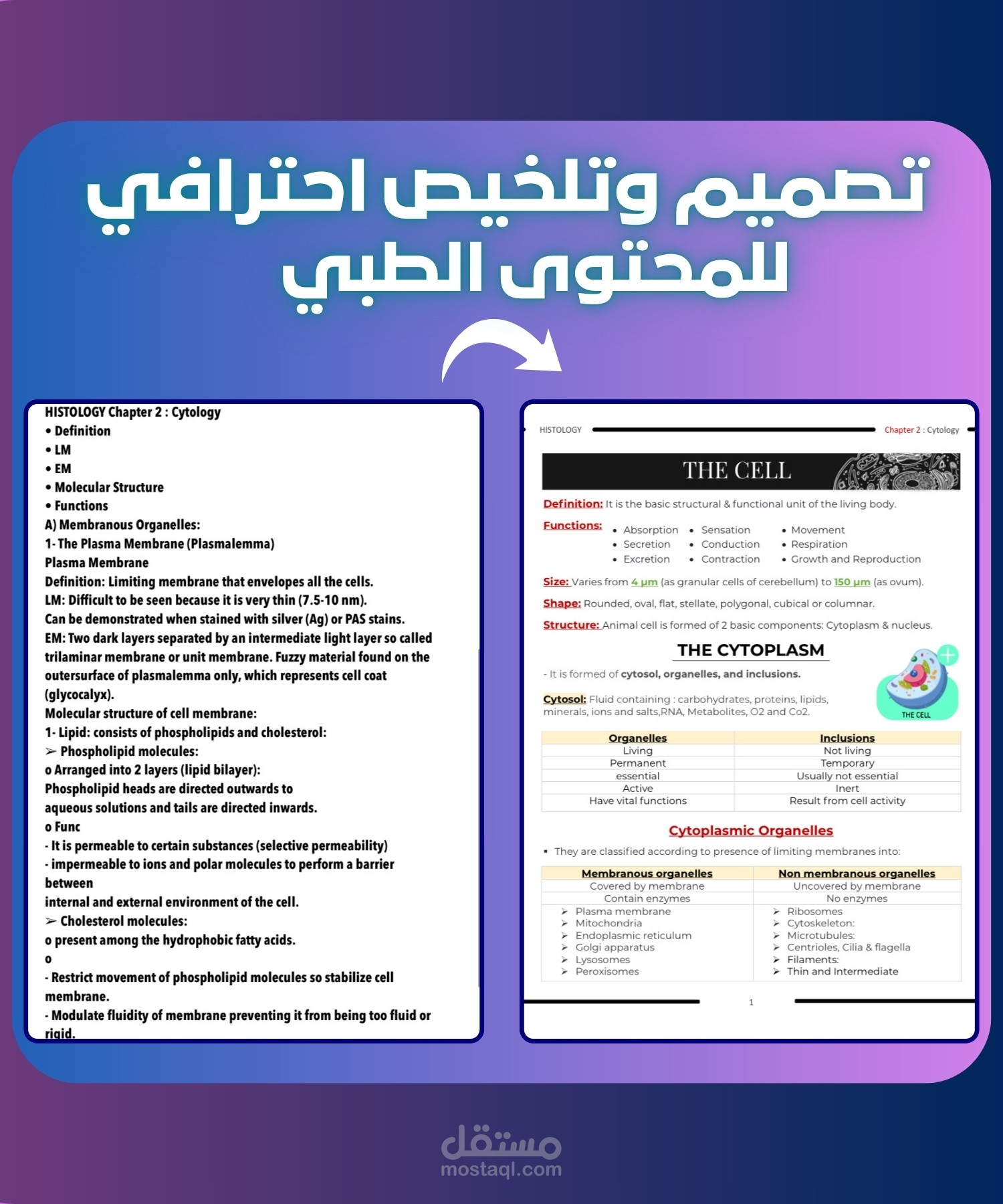 طبيب متخصص لتلخيص وتصميم المحاضرات الطبية.