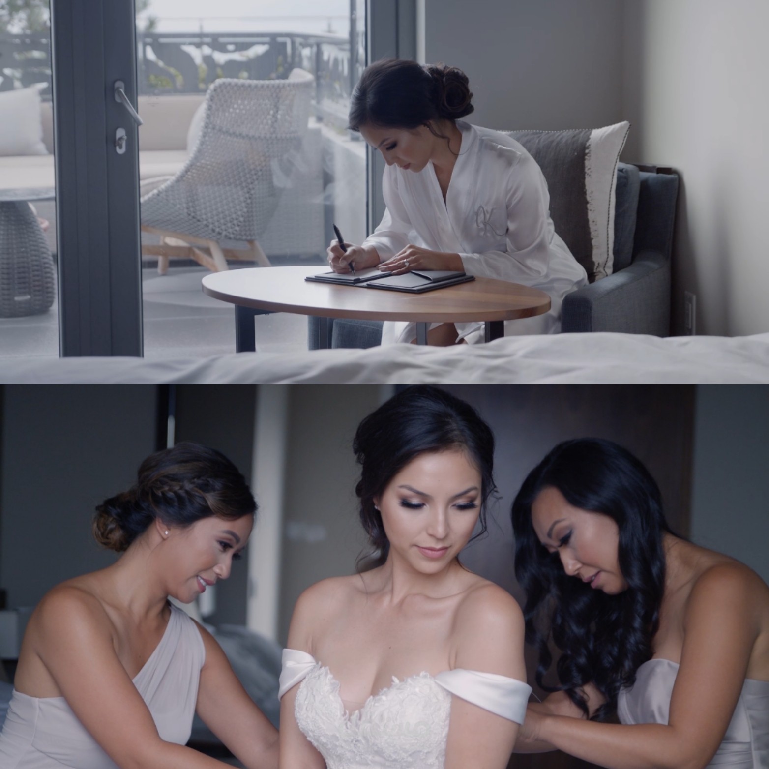 color correction and color grading of wedding