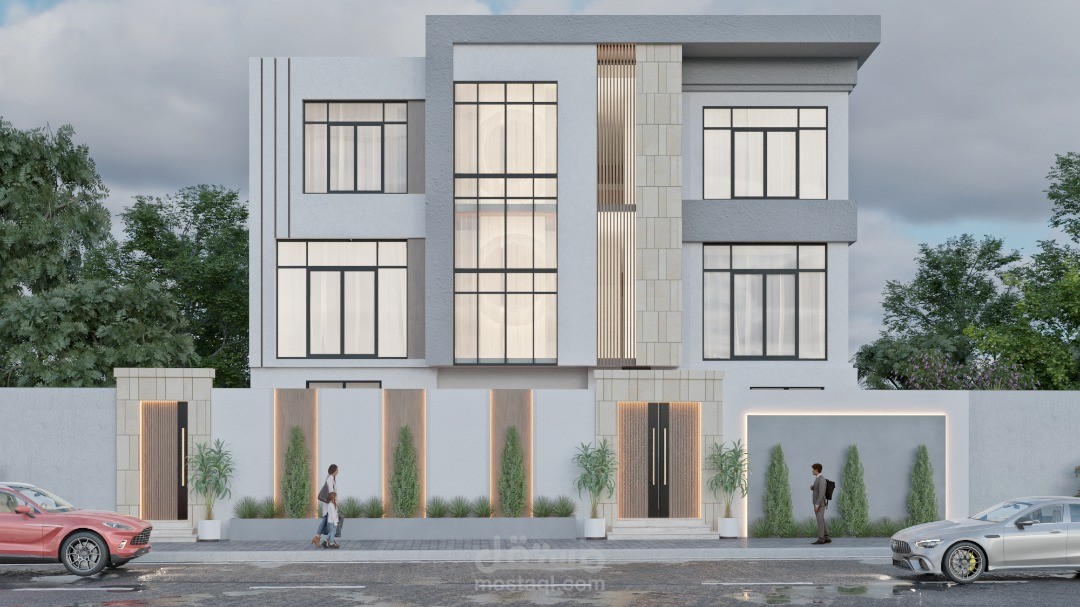 تصميم معماري لواجهة فيلا