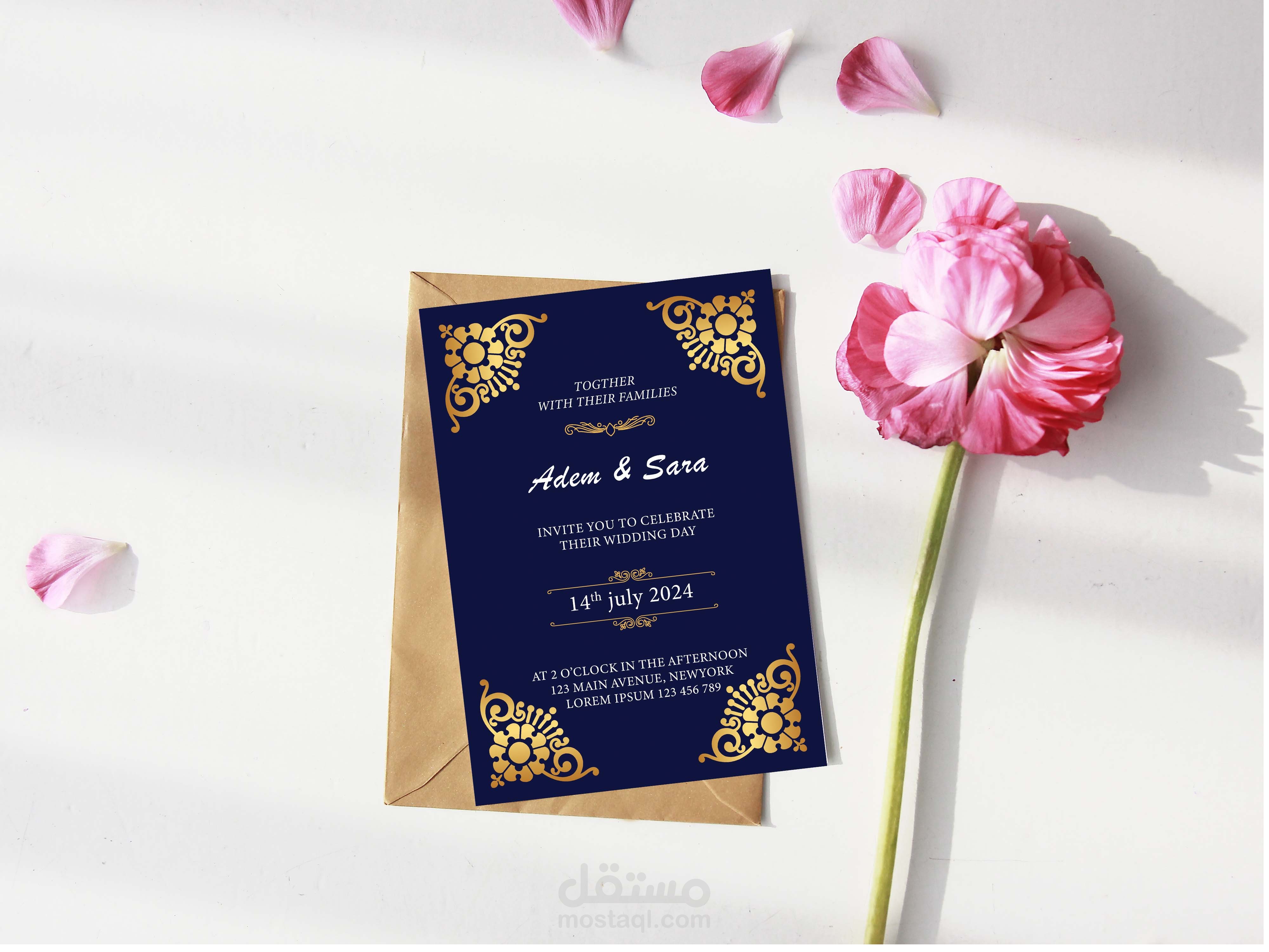 تصميم بطاقة دعوة.