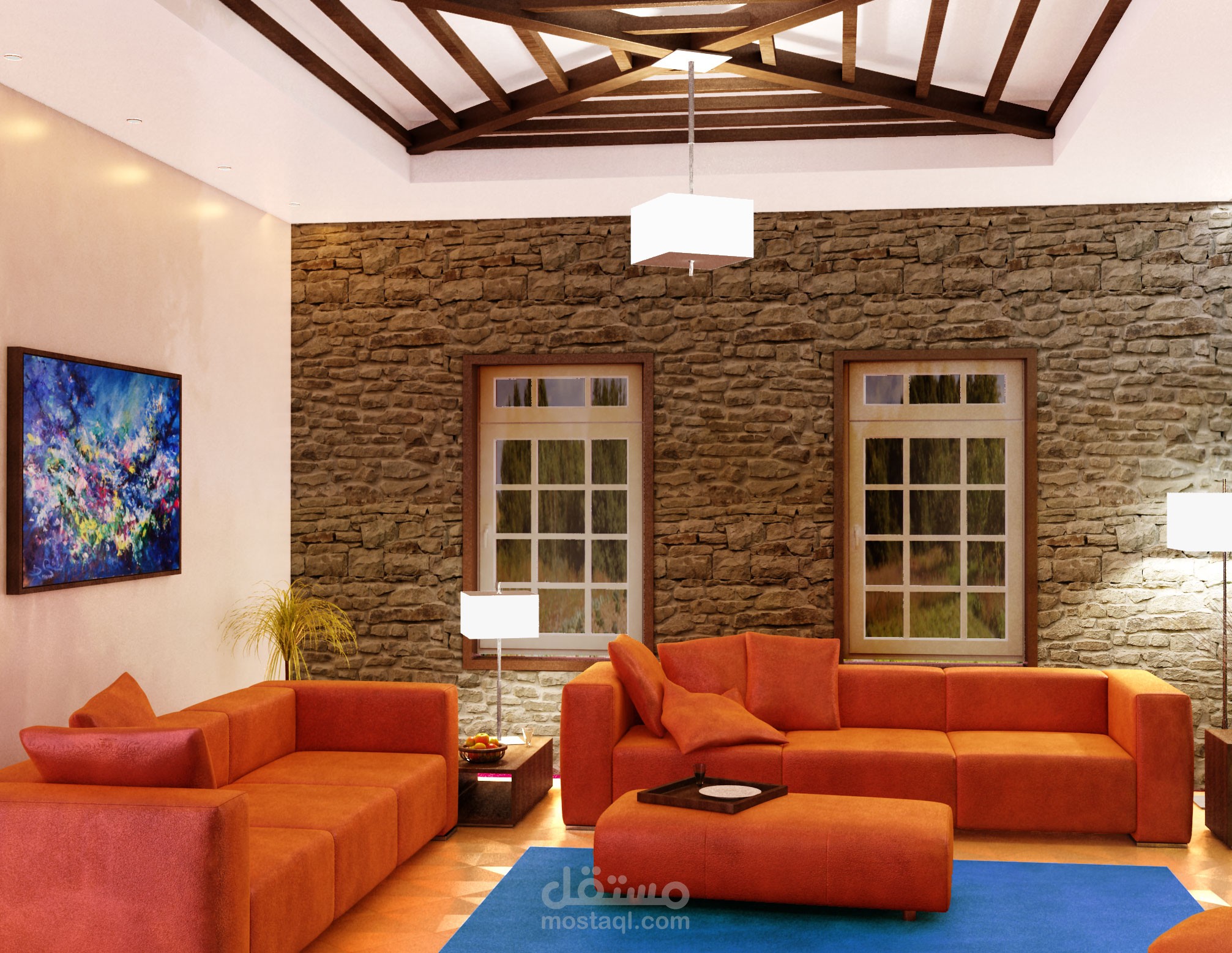 تصميم ديكور ريفي