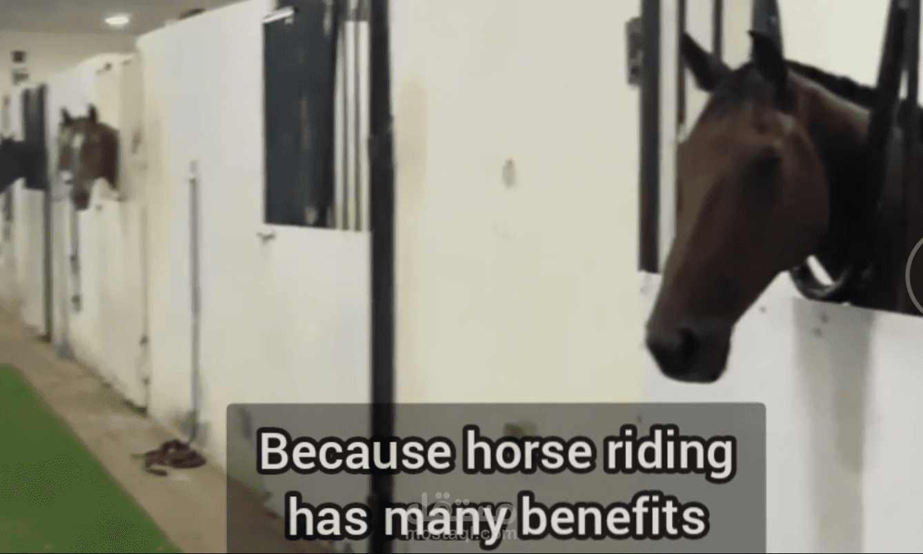 فيديو ترجمة وفيديو تعليق صوتي بالانجليزيّة لفيديو خليجي عن تعليم ركوب الخيل