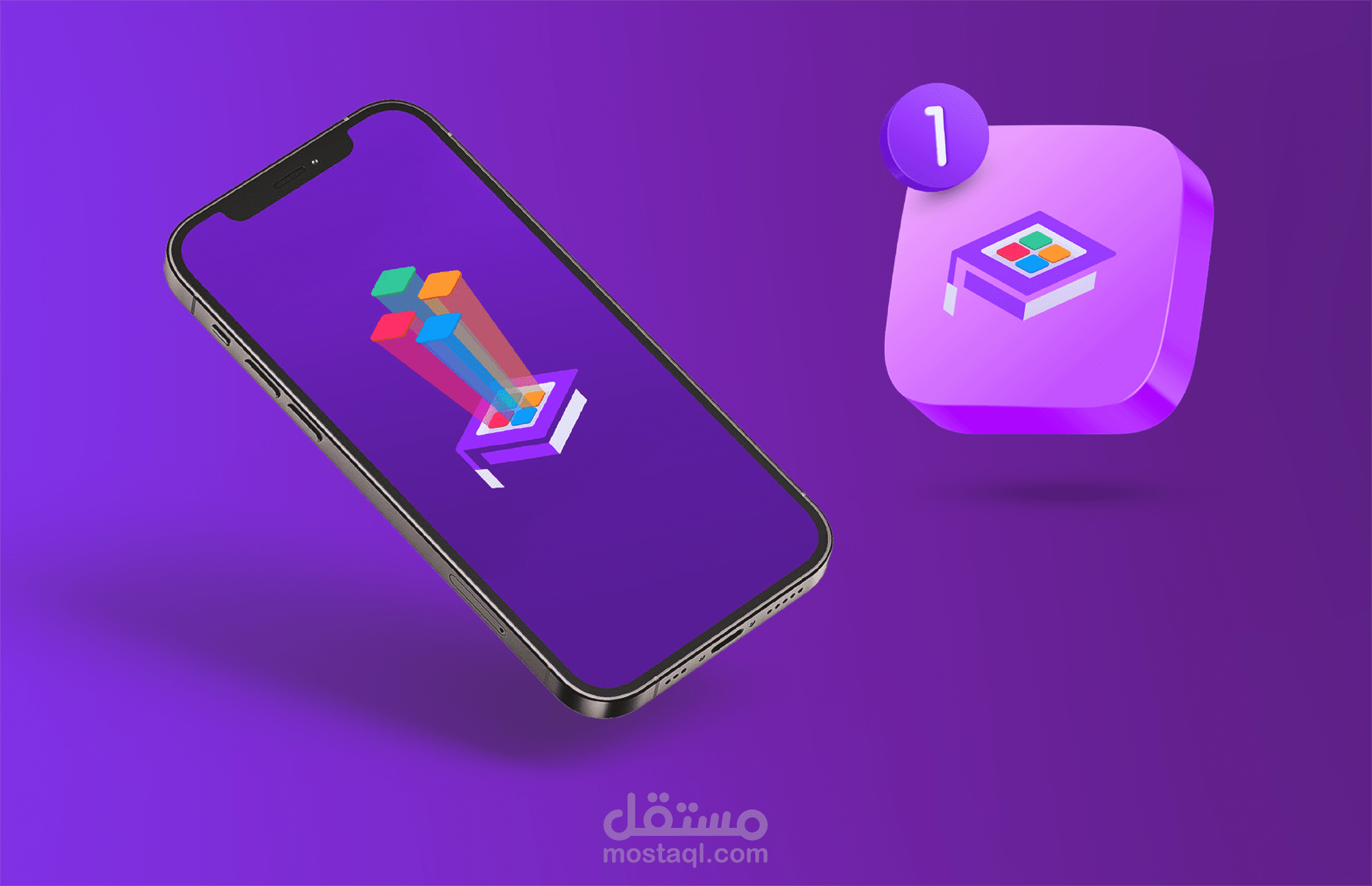 هوية بصرية متكاملة وموقع الكتروني وبوستات سوشال وفيديوهات موشن لتطبيق مؤتمت المختص بالاختبارات التعليمية