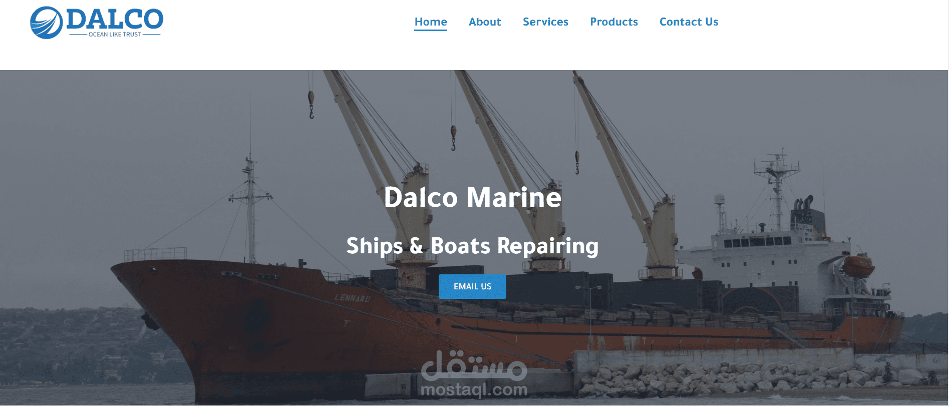 موقع Dalco Marine لإصلاحات السفن (موقع تعريفى)