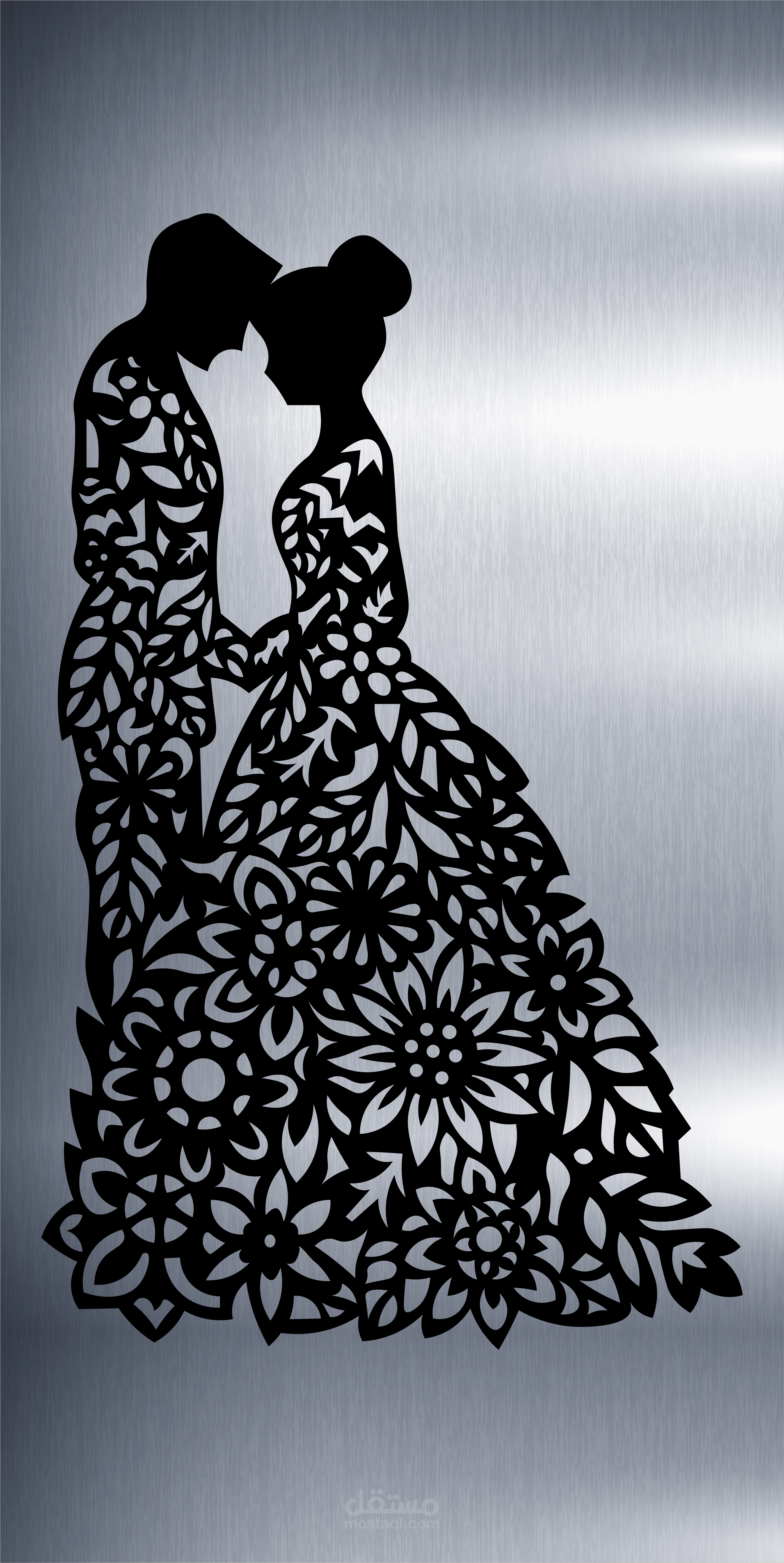 رسم على لوح صاج