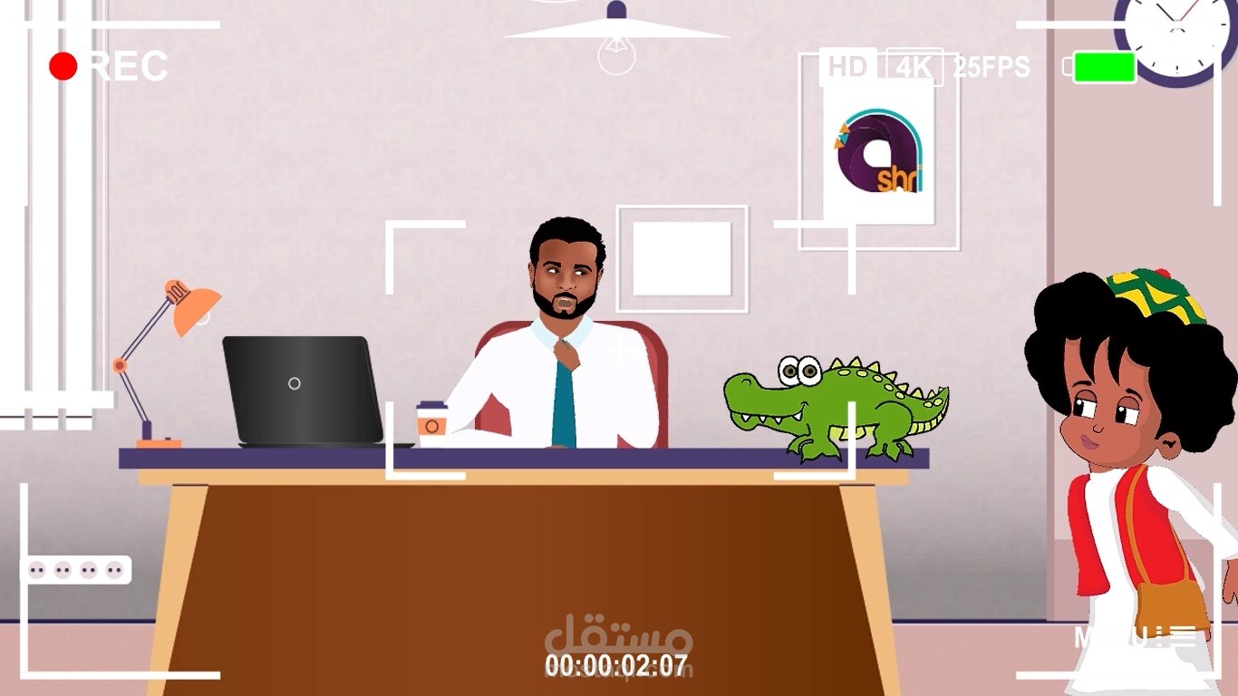 تصميم مقطع فيديو تحريك كارتوني