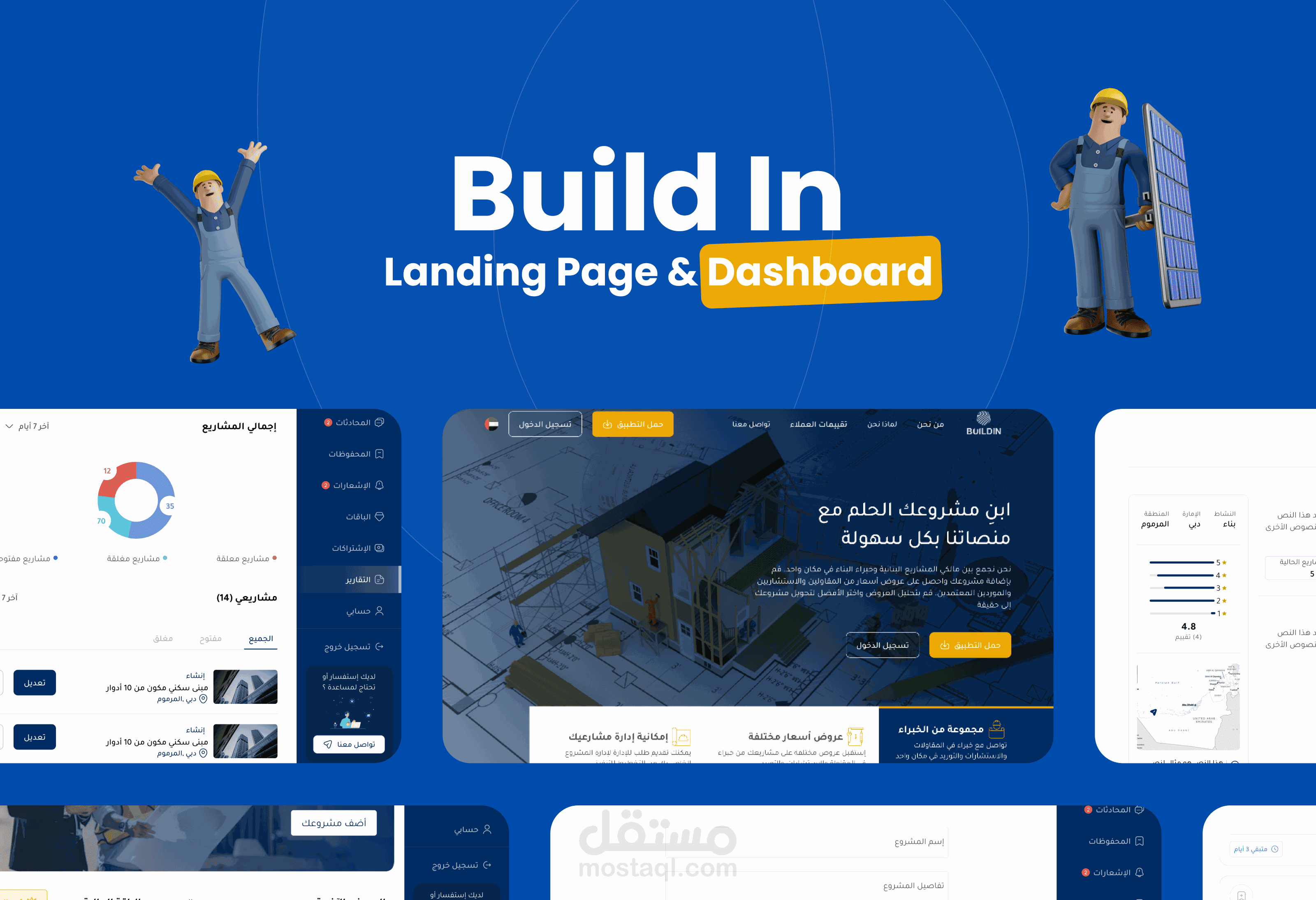 منصة تواصل وعمل حر للمقاولين في دبي (شبيهة بمستقل)