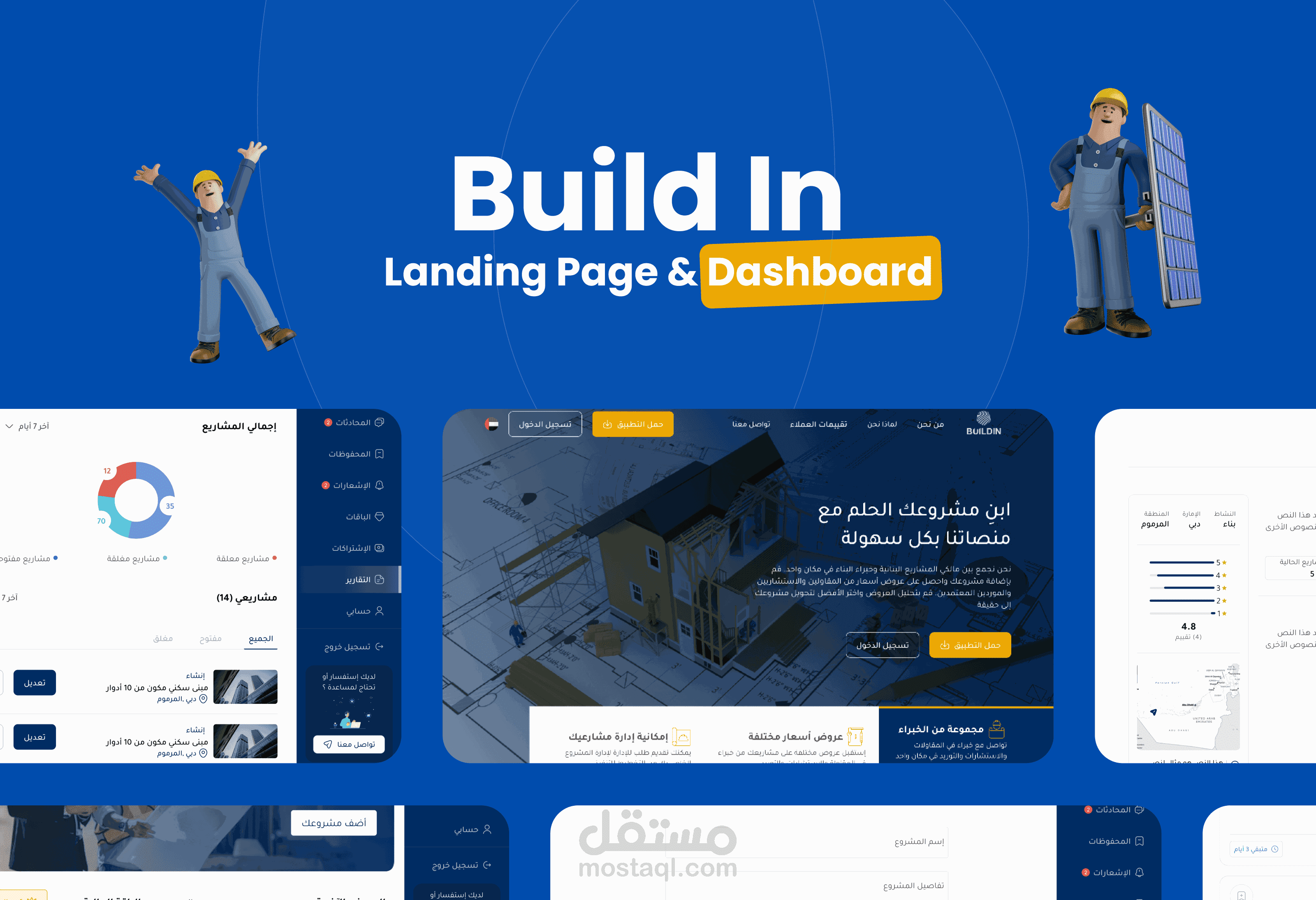 منصة تواصل وعمل حر للمقاولين في دبي (شبيهة بمستقل)
