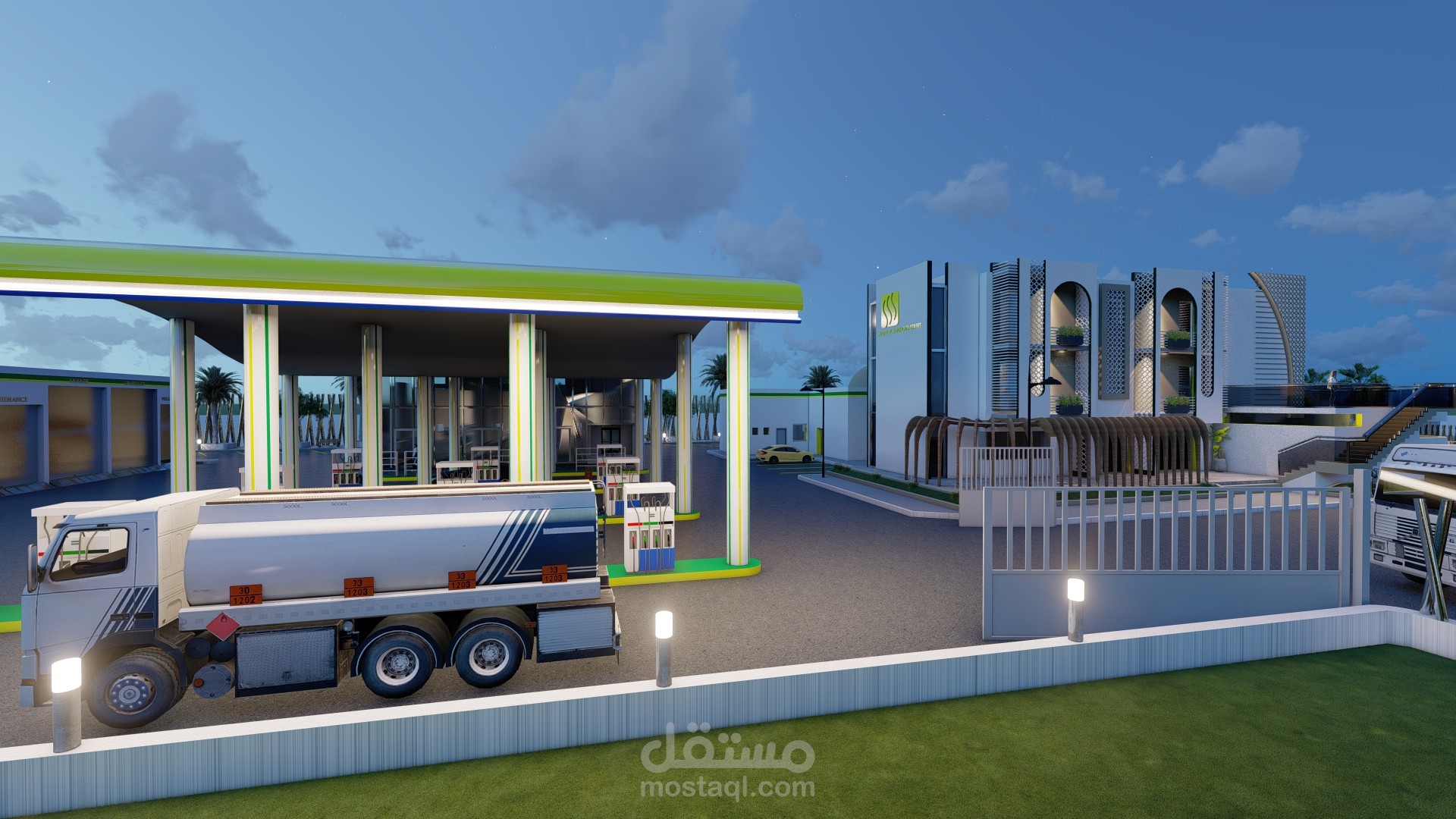 gas station