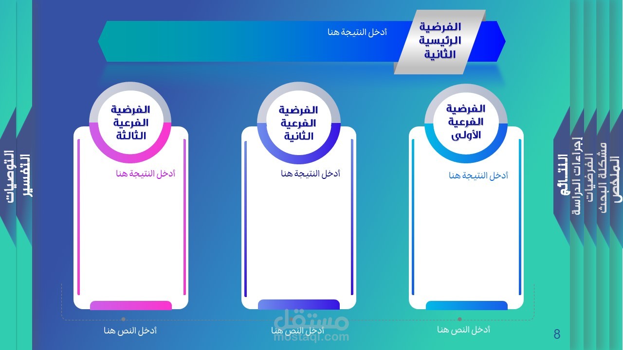 إعداد عرض تقديمي لرسائل الماجستير أو الدكتوراه