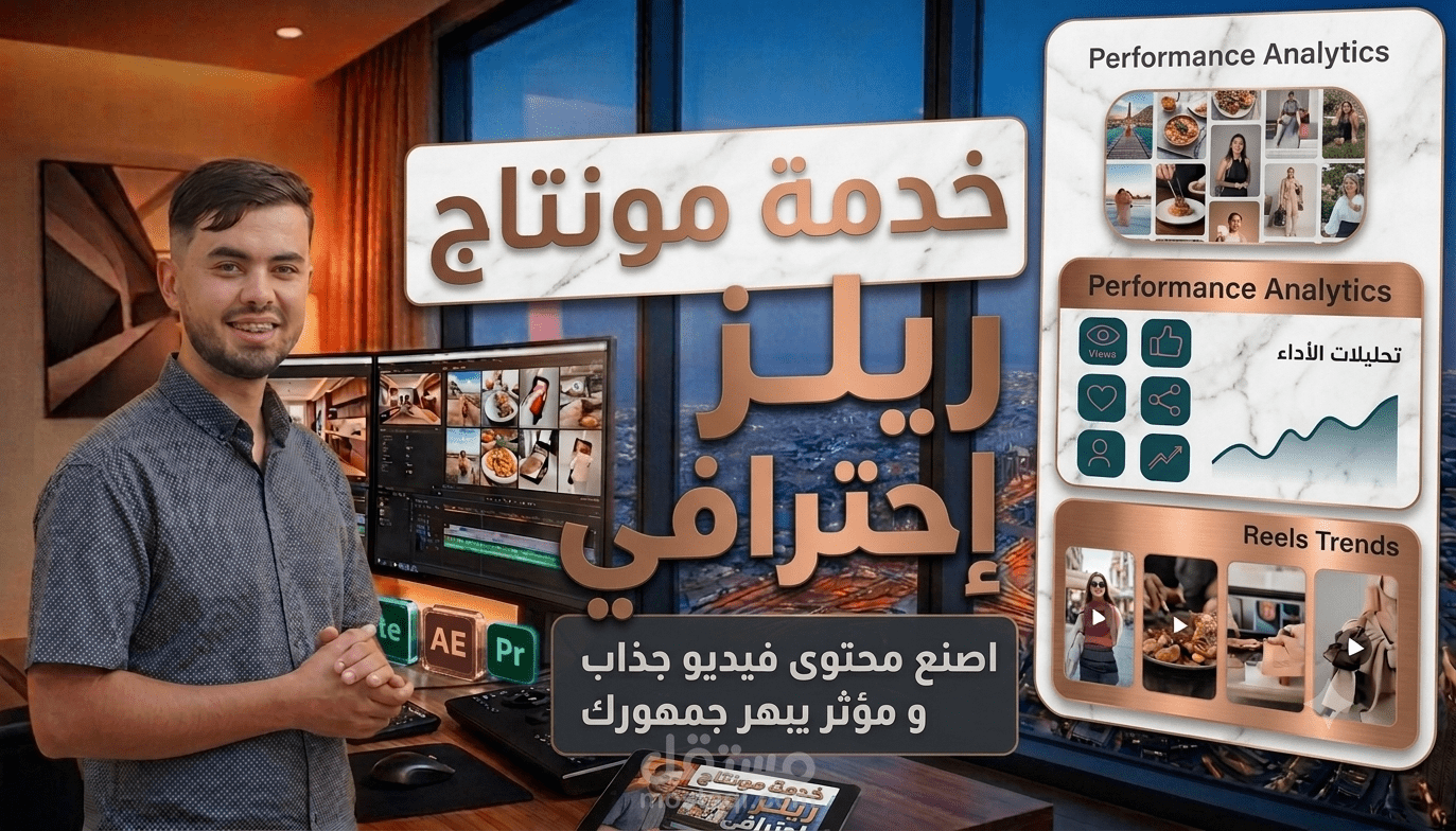 خدمة مونتاج ريلز إحترافية