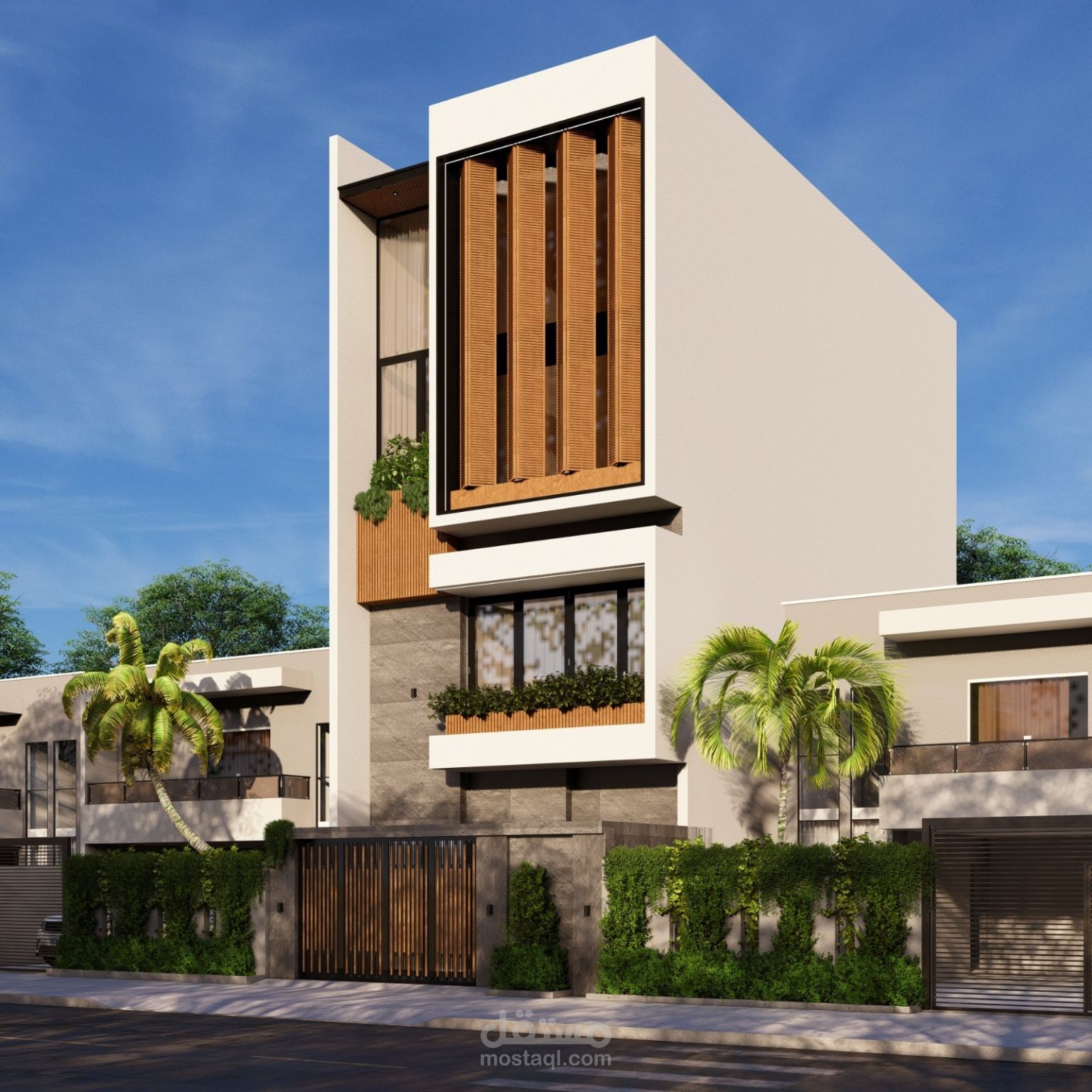 عمارة سكنية - السعودية (استغلال المساحات الصغيرة)