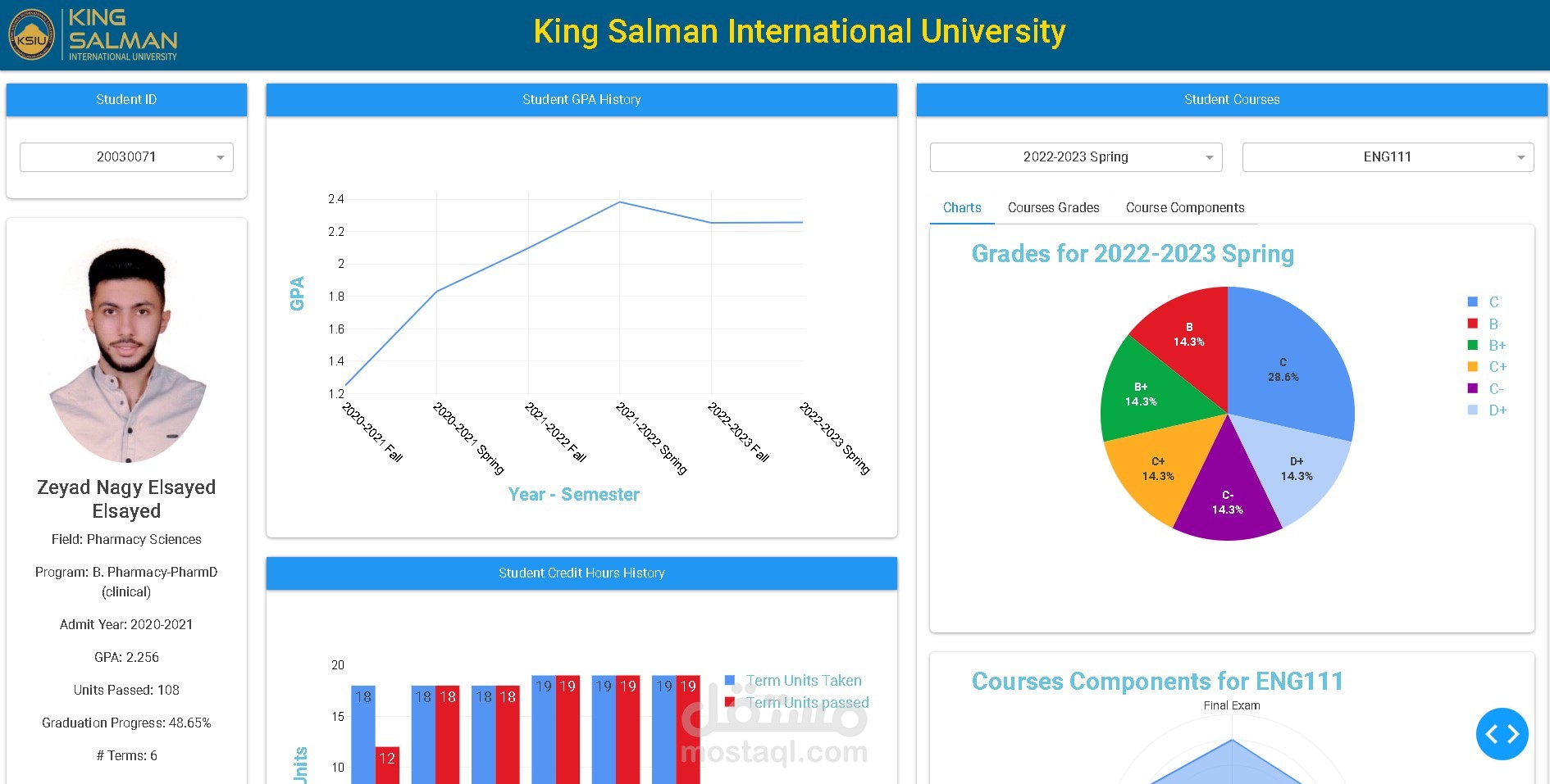Academic Advisement Dashboard