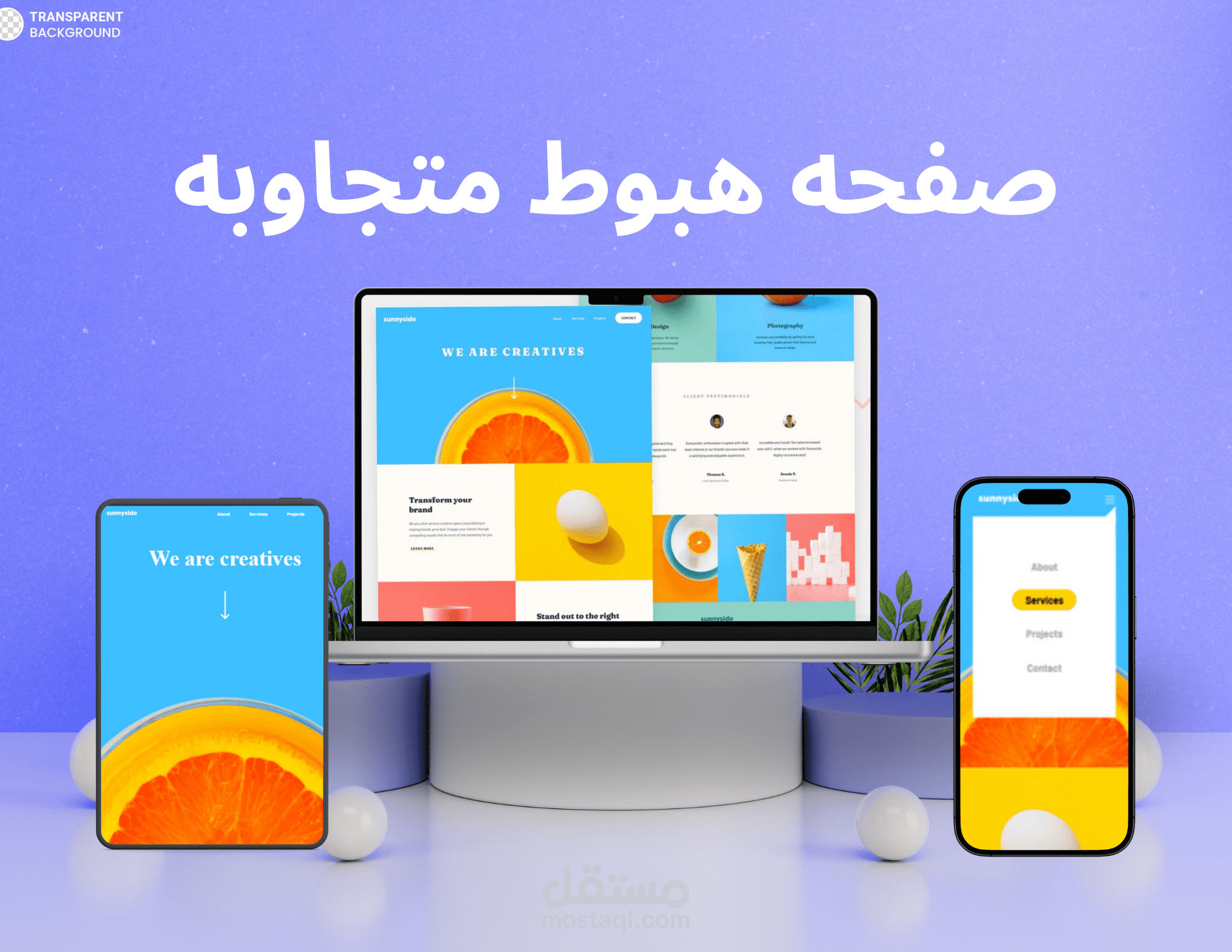 صفحة الهبوط – تصميم عصري ومتجاوب بالكامل