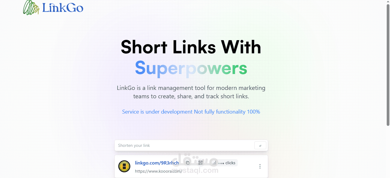LinkGo موقع اختصار روابط وادراتها