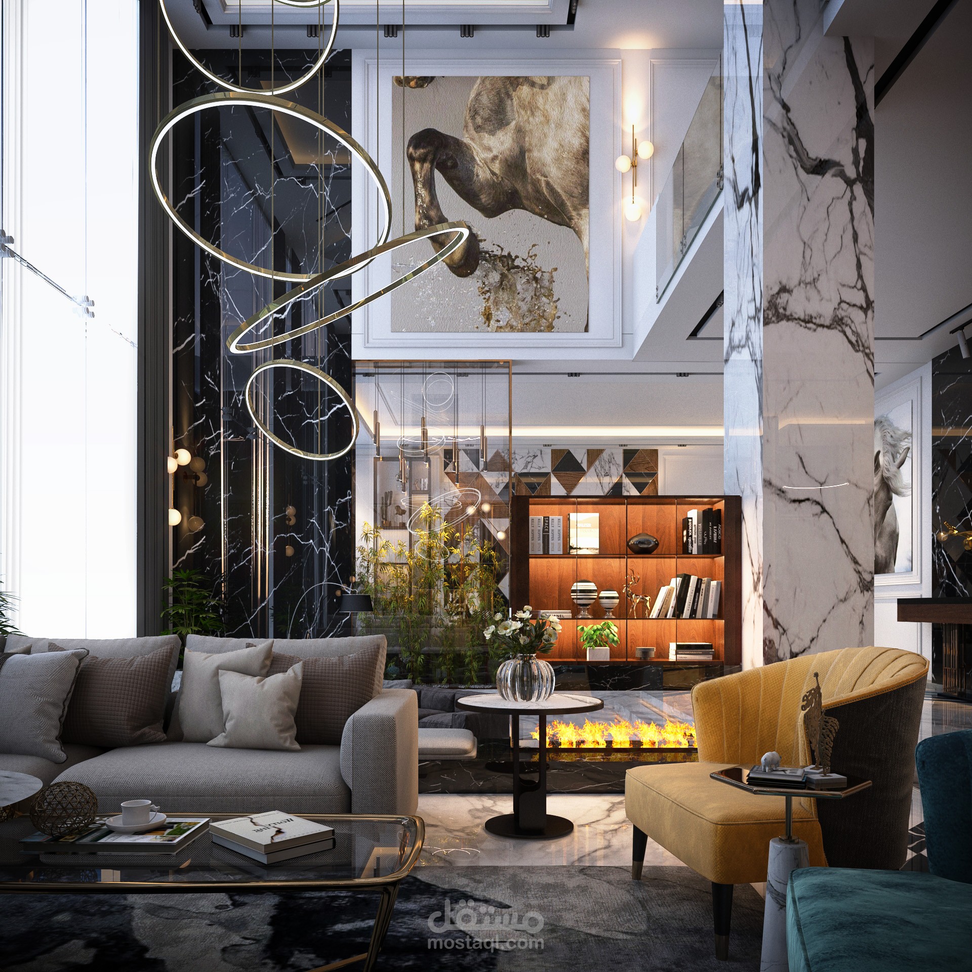 غرفة استقبال بفيلا المملكة العربية السعودية