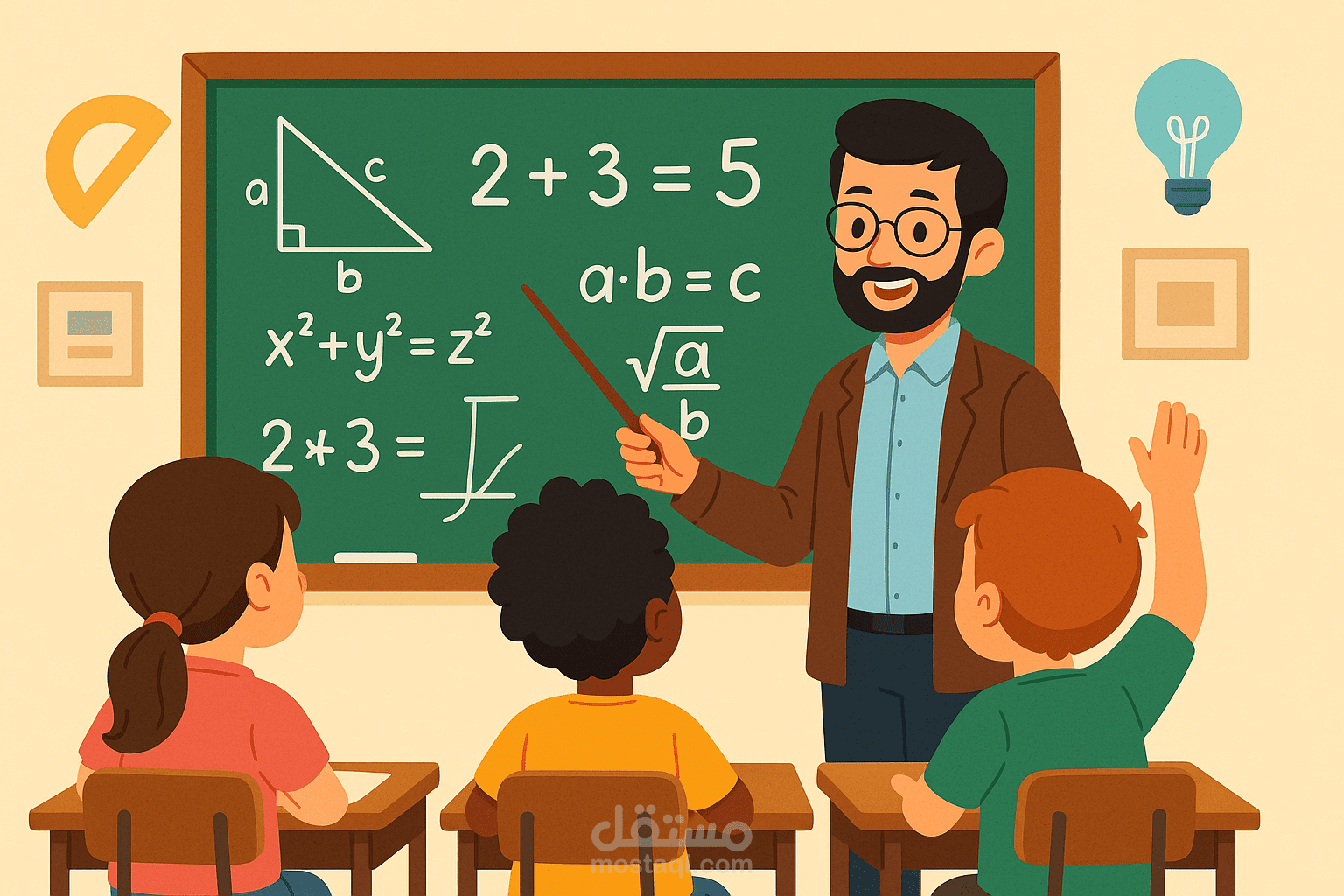 تدريس وتبسيط مفاهيم الرياضيات لجميع المراحل الدراسية