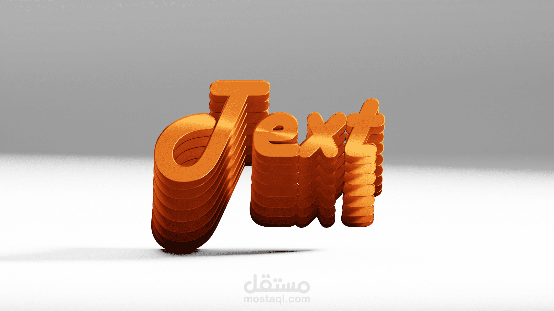 3d abstract text animation