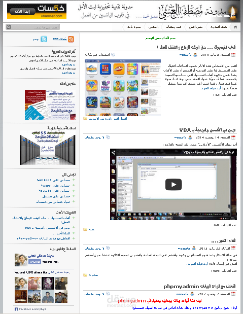 مجموعة مواقع على خمسات