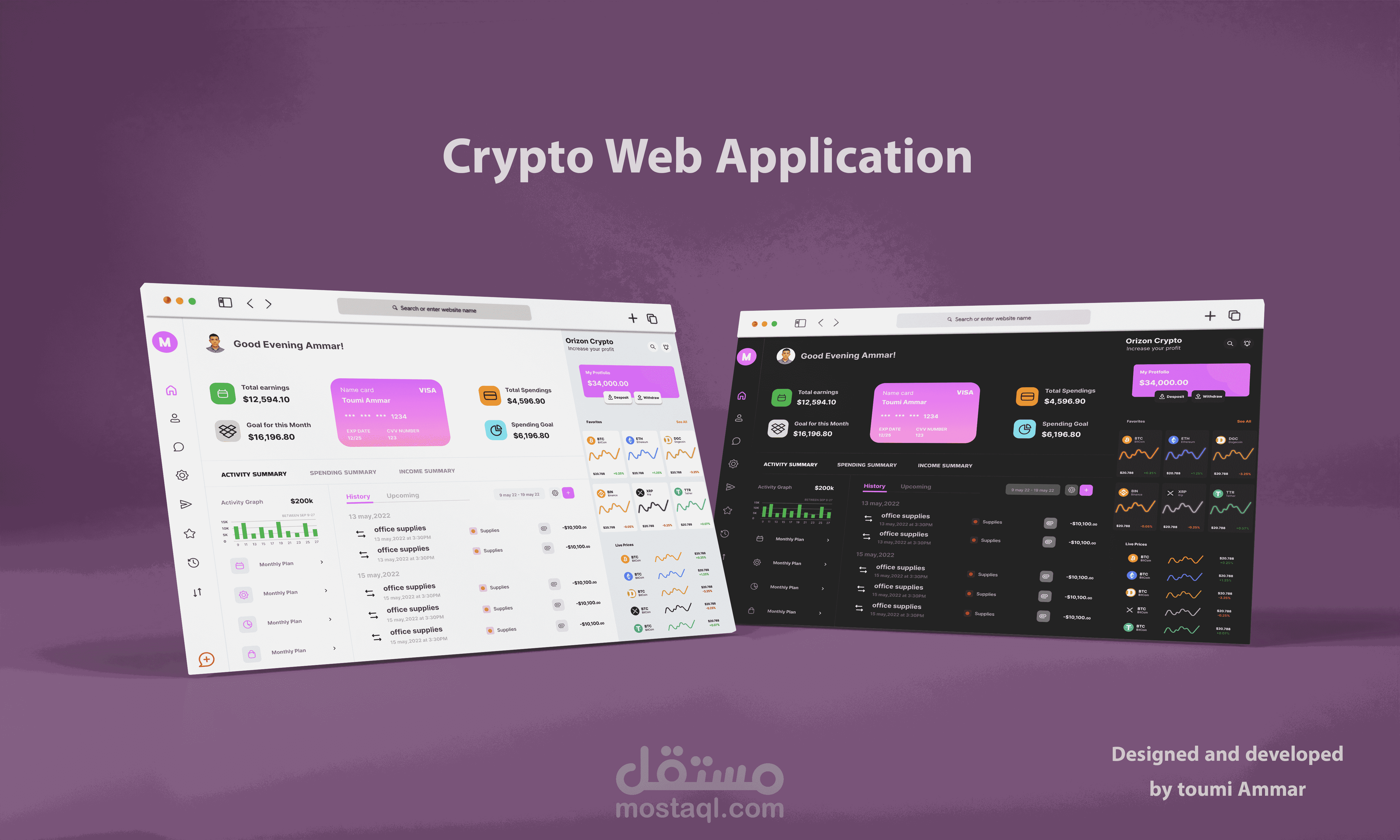 cryptocurrency dashboard