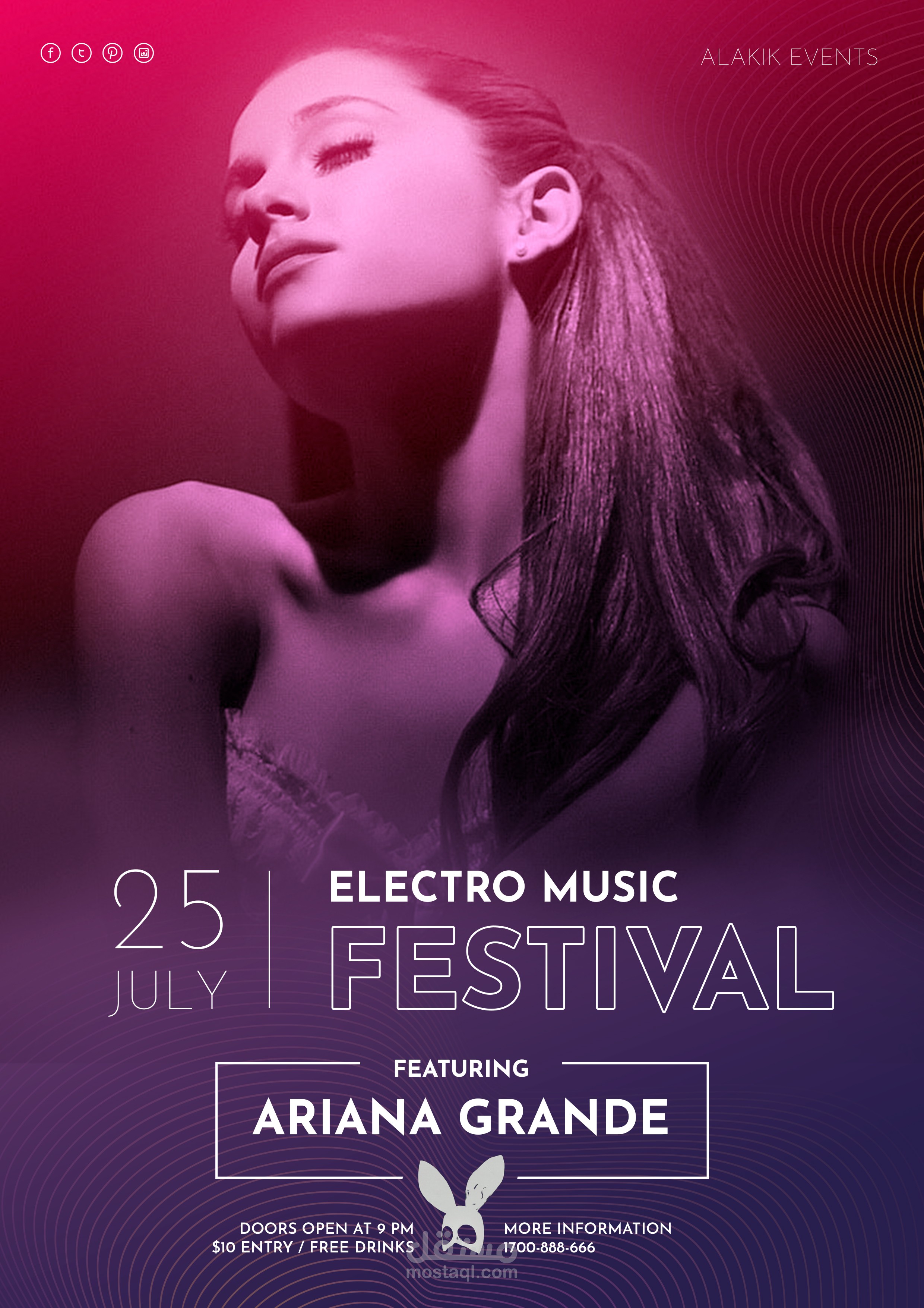 بوستر حفلة Arianna Grande