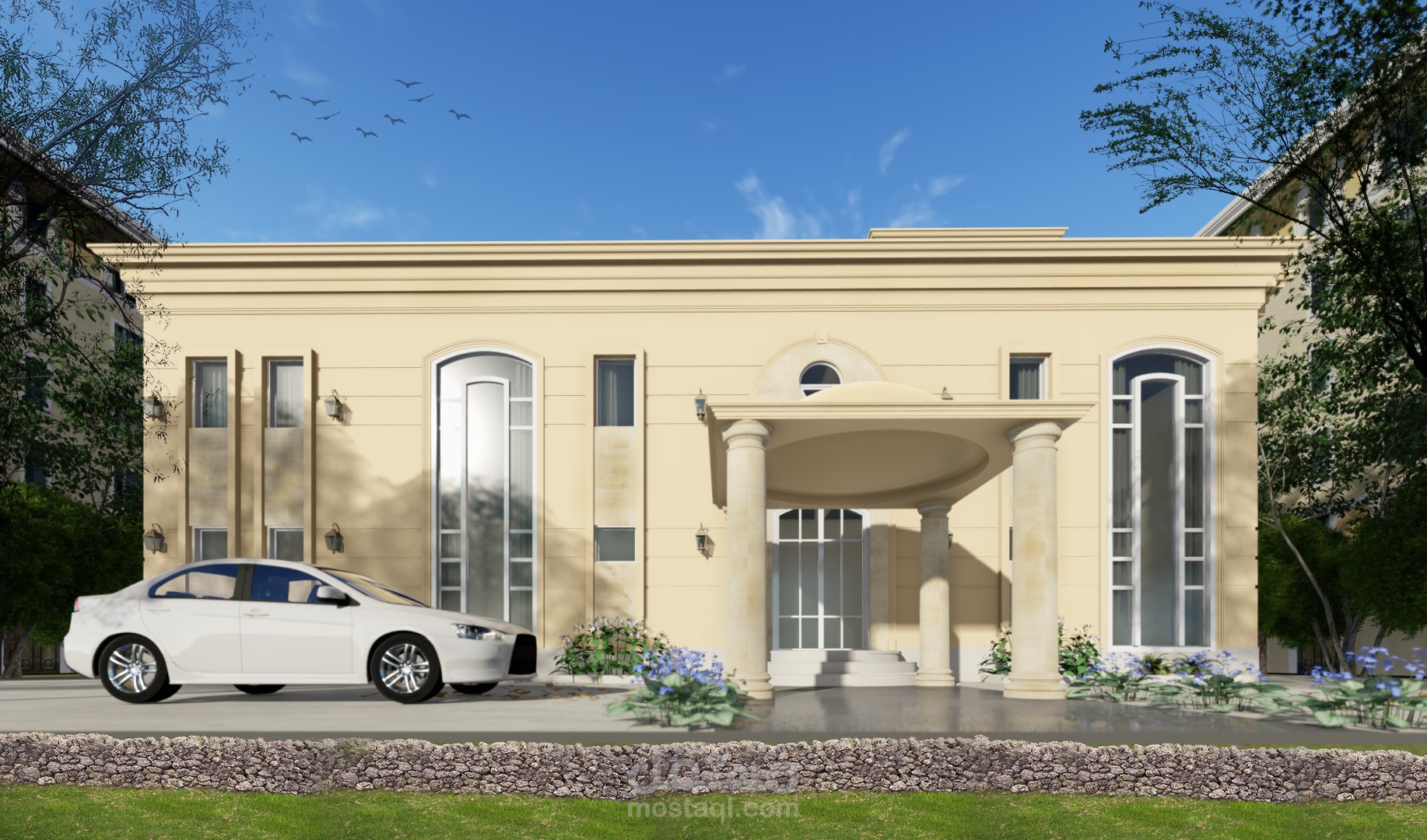 تصميم واجهه فيلا سكنية