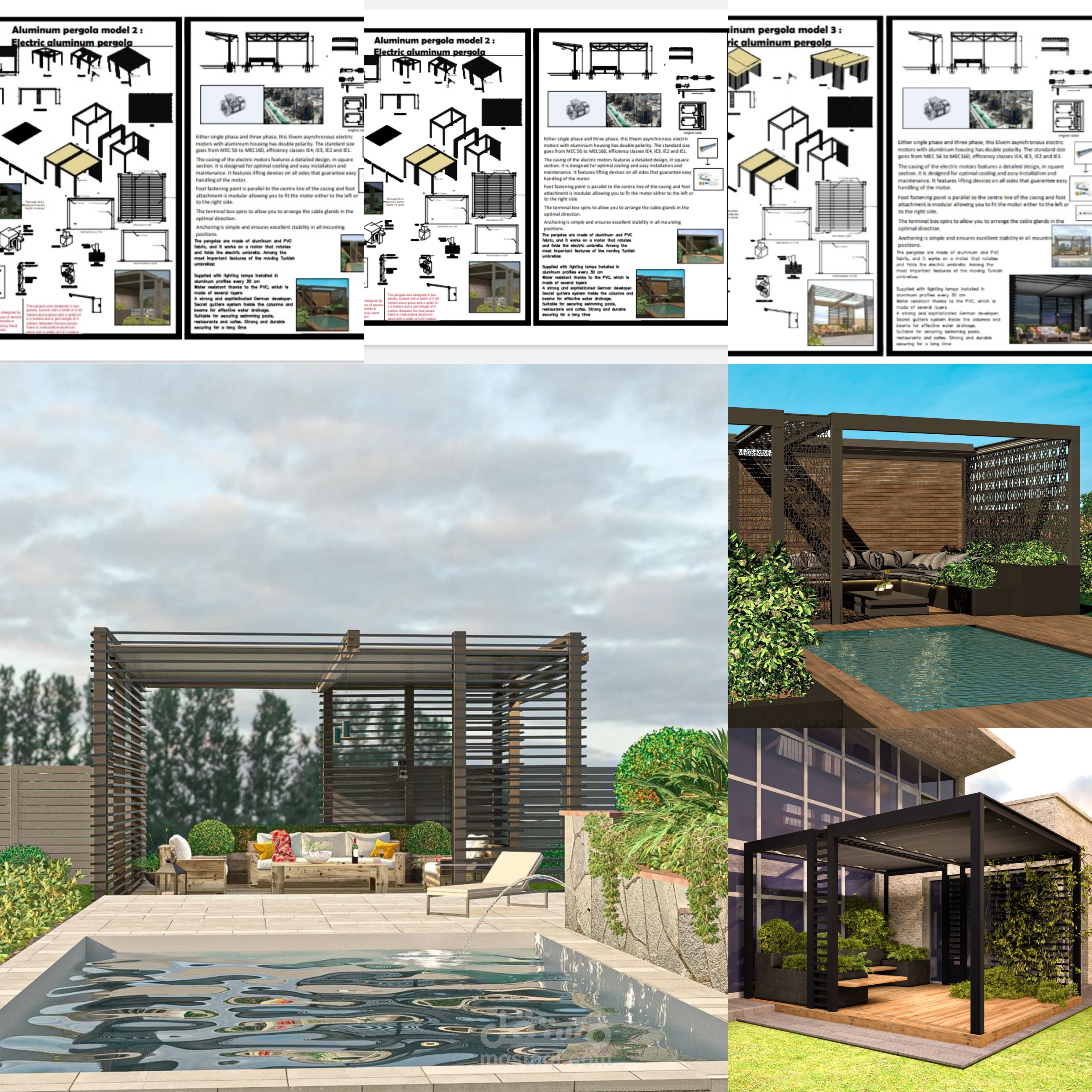 برجولات ألمنيوم لصالح شركة في الإمارات العربية المتحدة