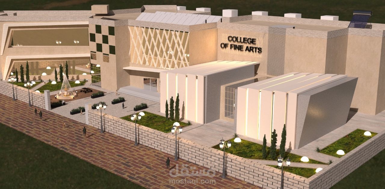 مبنى كلية فنون جميلة في دمشق