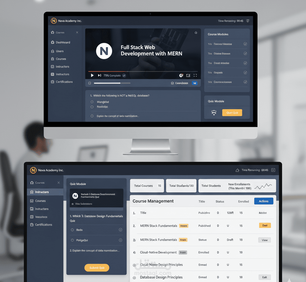 Nova Academy Inc: منصة متكاملة للتطوير المهني عبر الإنترنت