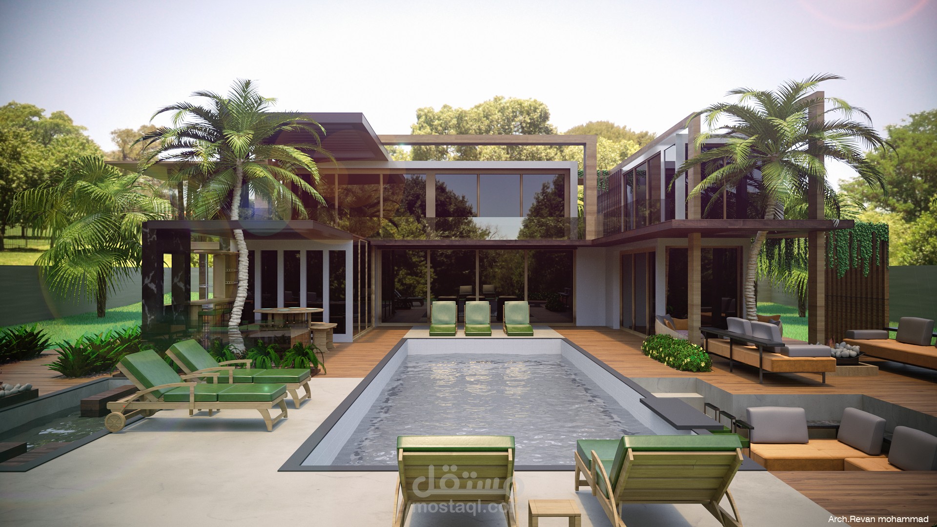 تصميم خارجي وتنسيق حدائق