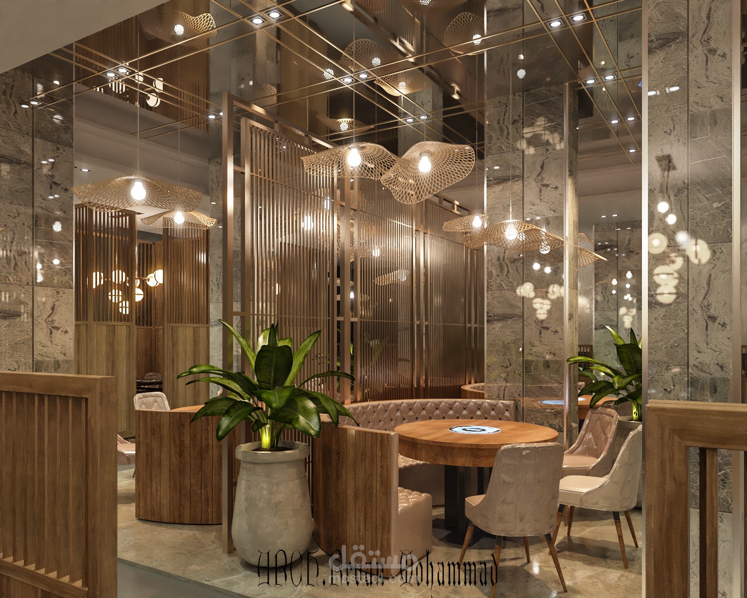 تصميم مطعم بستايل مودرن