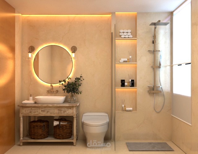 تصميم حمام مودرن