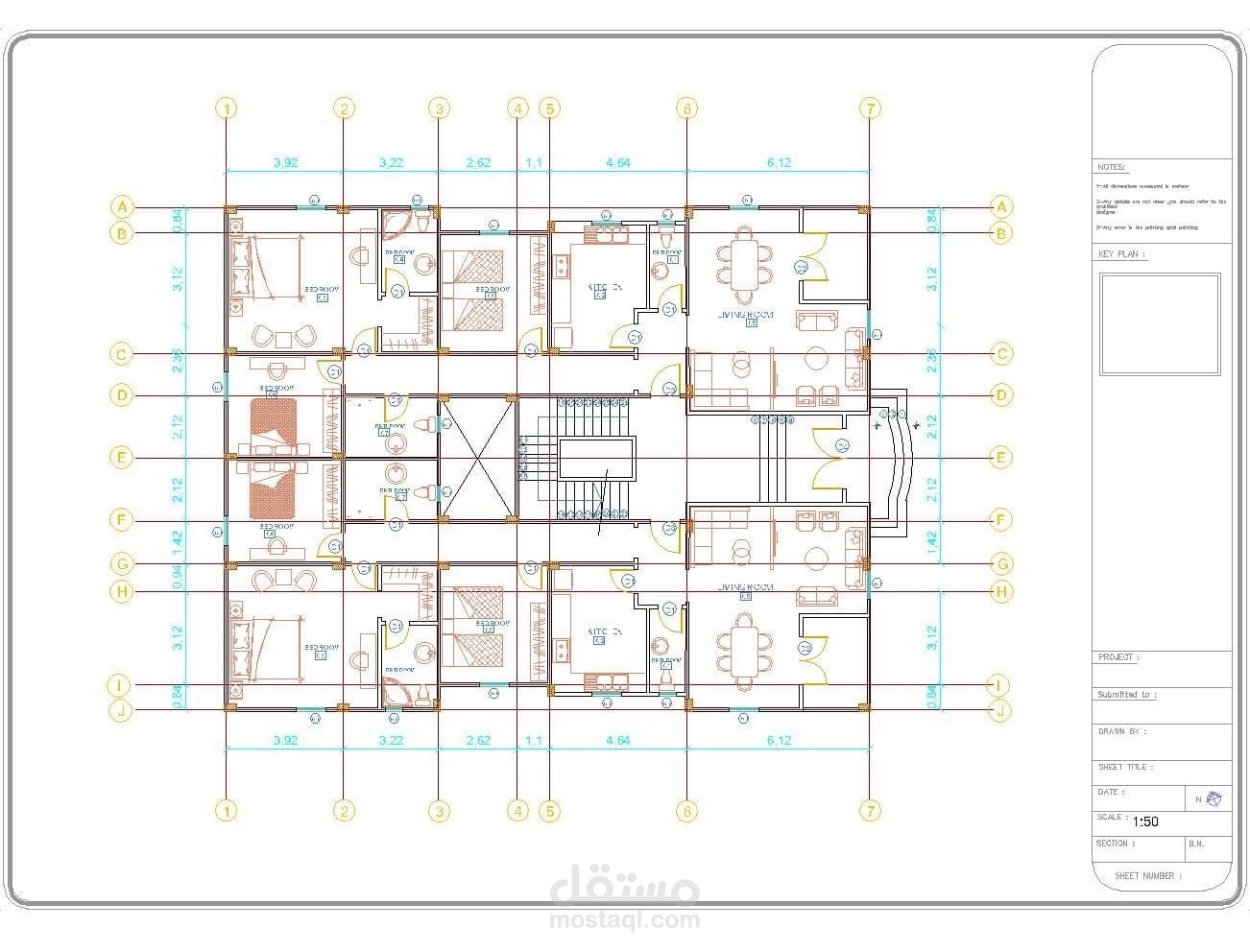 تصميم المخططات المعمارية على برنامج Autocad