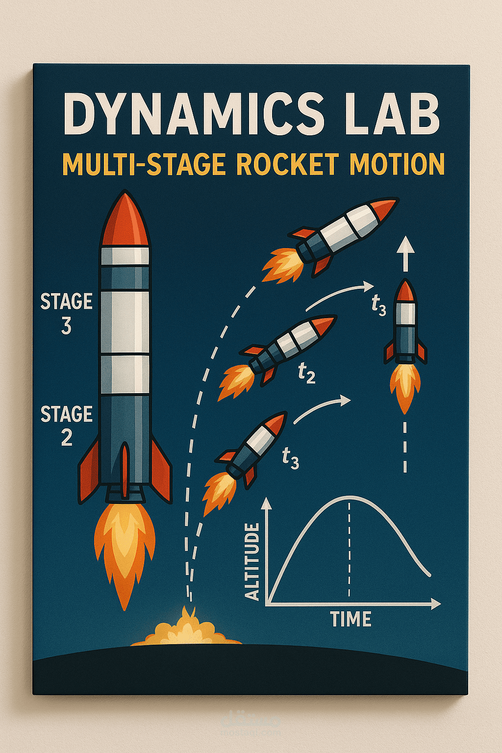Dynamics Lab Project 1– Multi-Stage Rocket Motion
