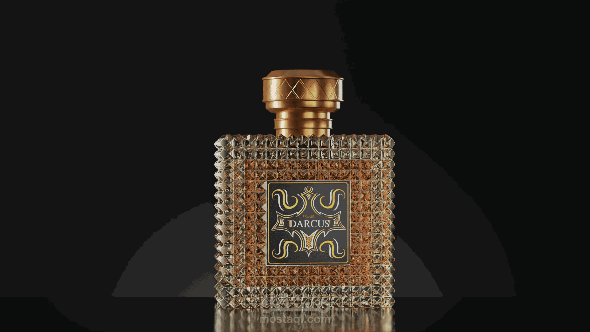 تصميم و تحريك زجاجة عطر ثلاثية الابعاد