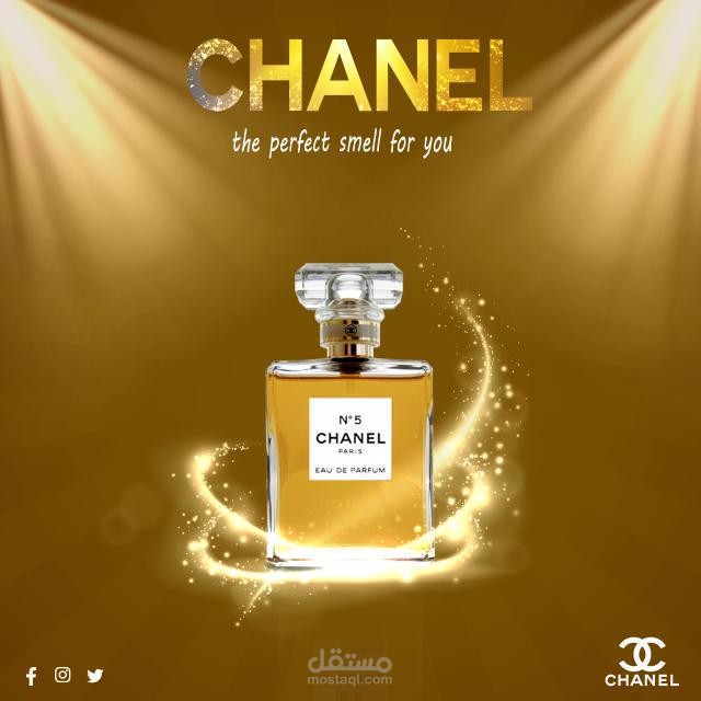 chanel perfume social media design