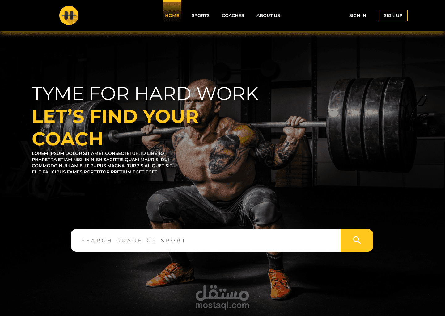 sports website design