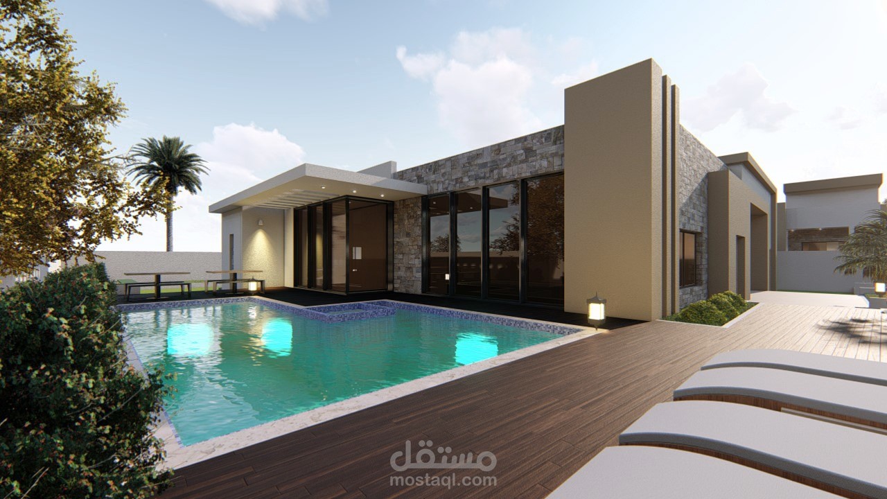 Modern house with a pool