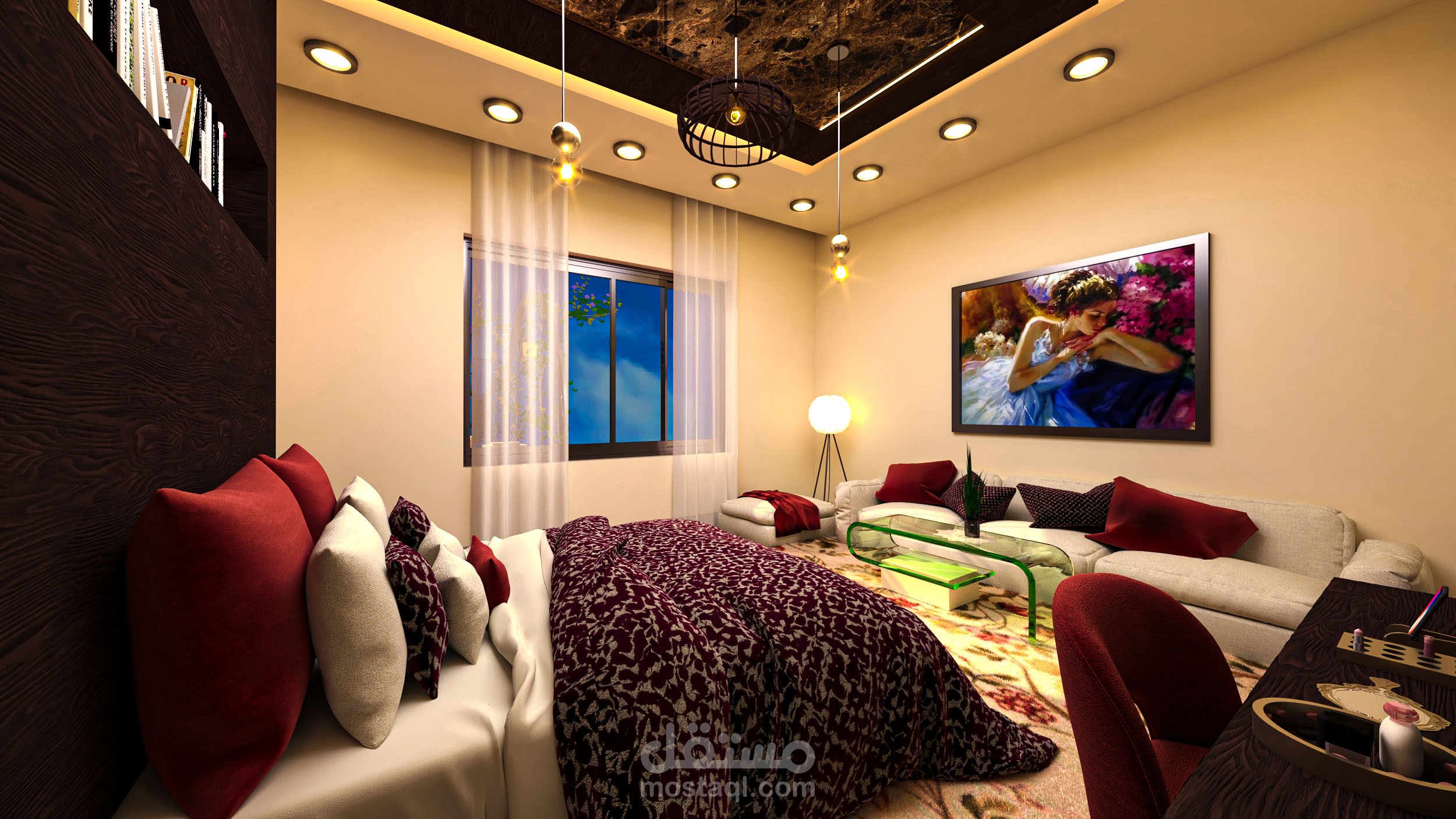 غرفة نوم تصميم داخلي